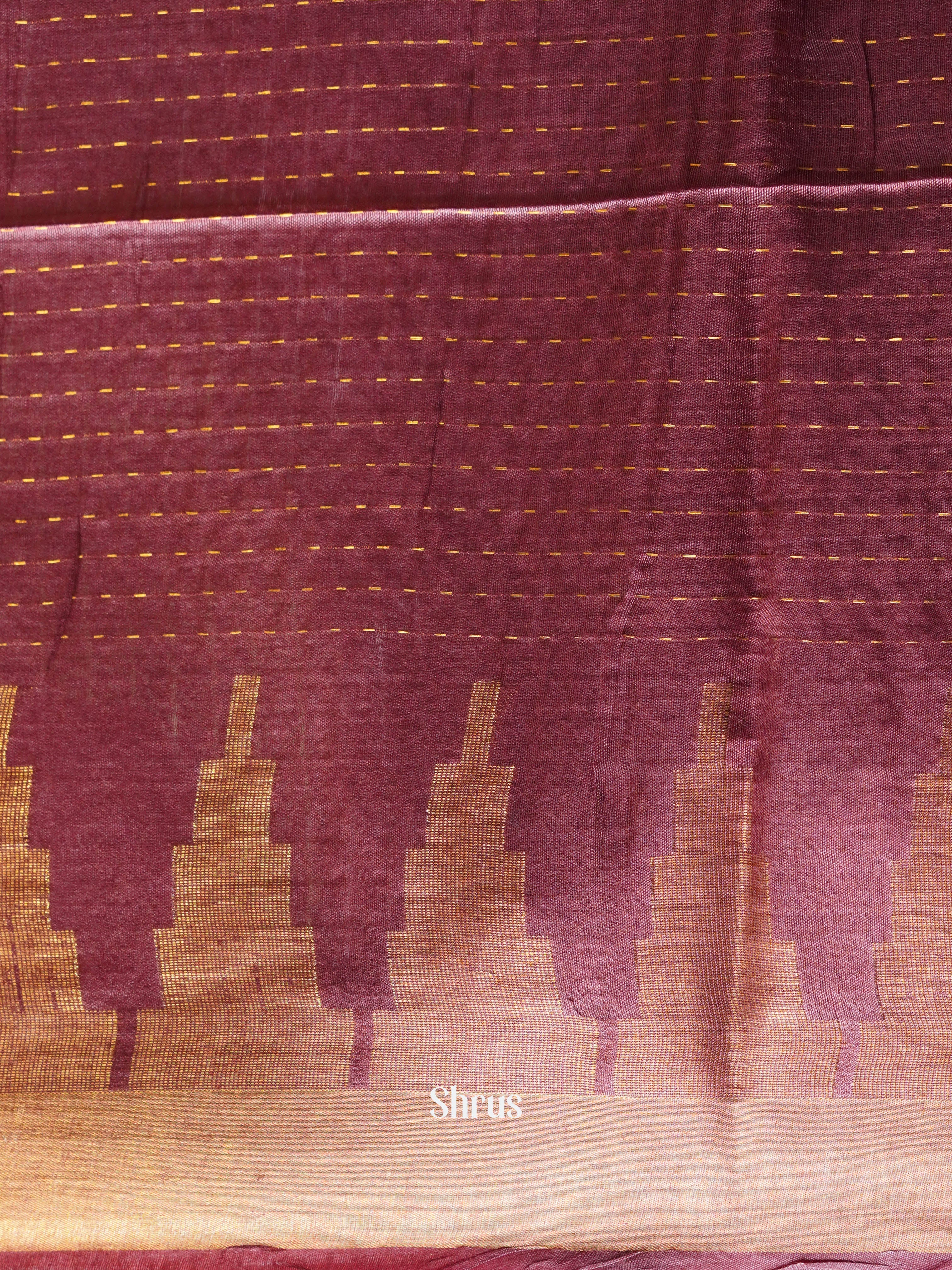 Teal & Red - Semi Tussar Saree - Shop on ShrusEternity.com