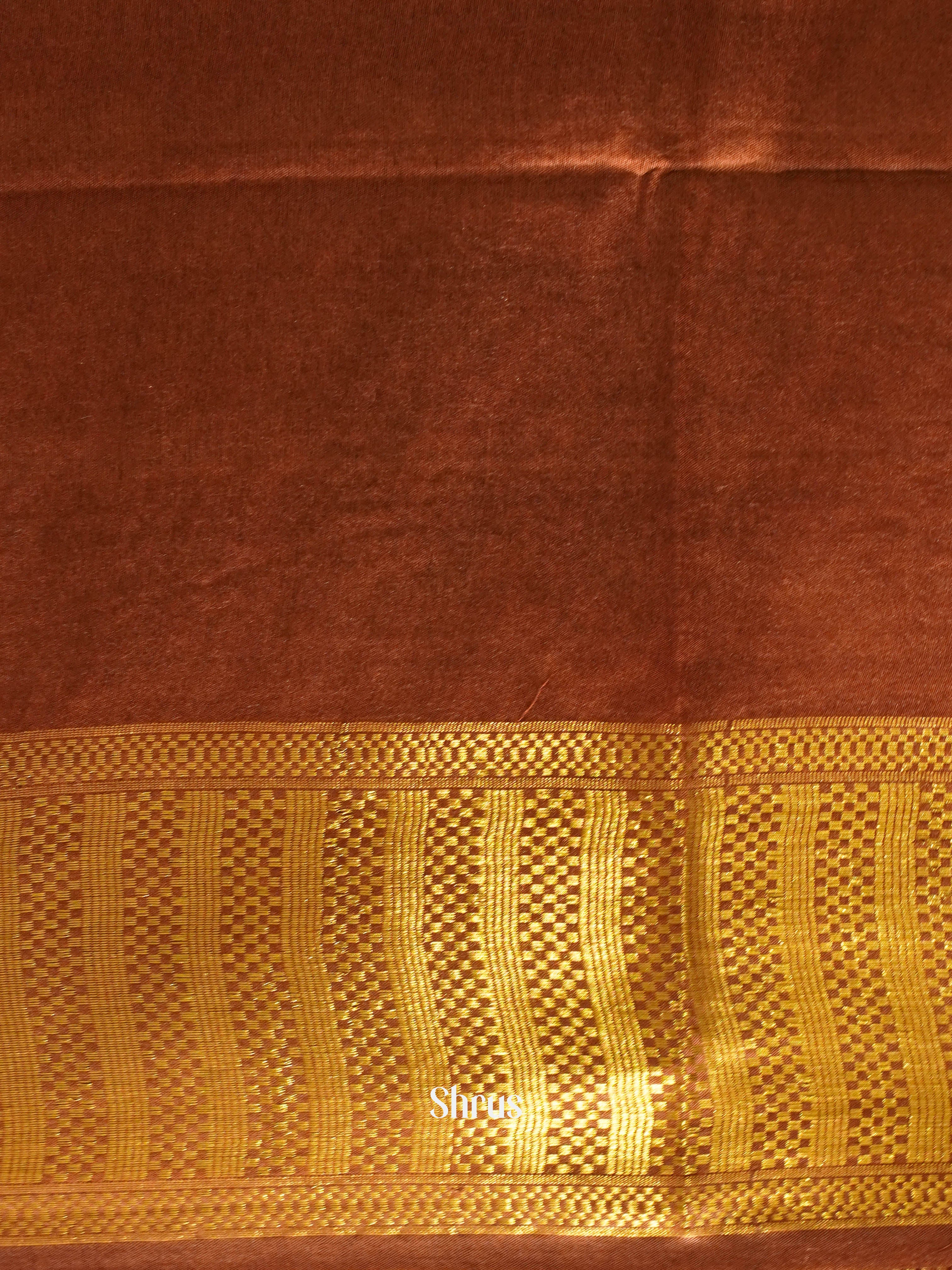 Teal & Maroon - Semi Tussar Saree - Shop on ShrusEternity.com