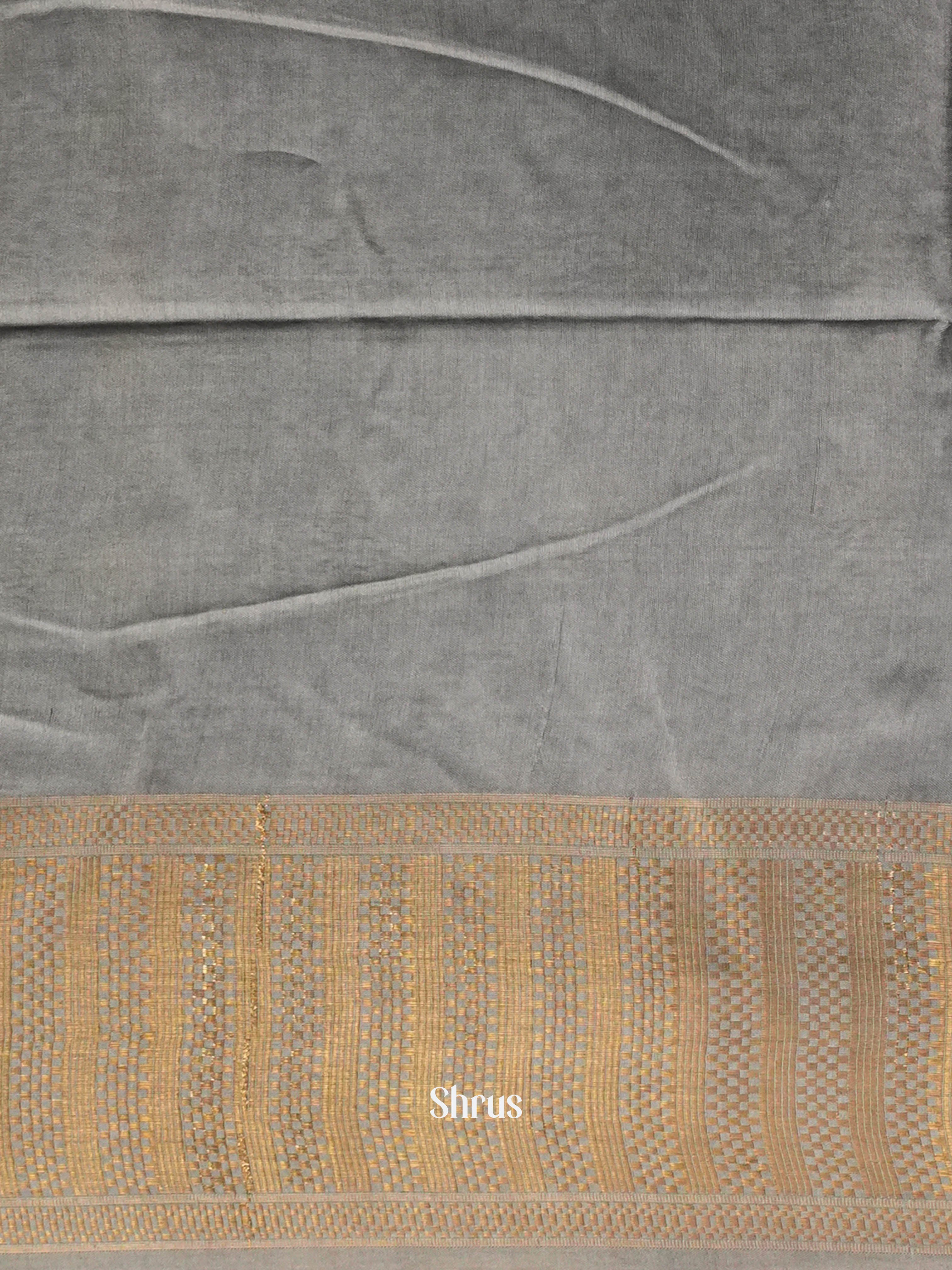 Teal & Grey - Semi Tussar Saree - Shop on ShrusEternity.com