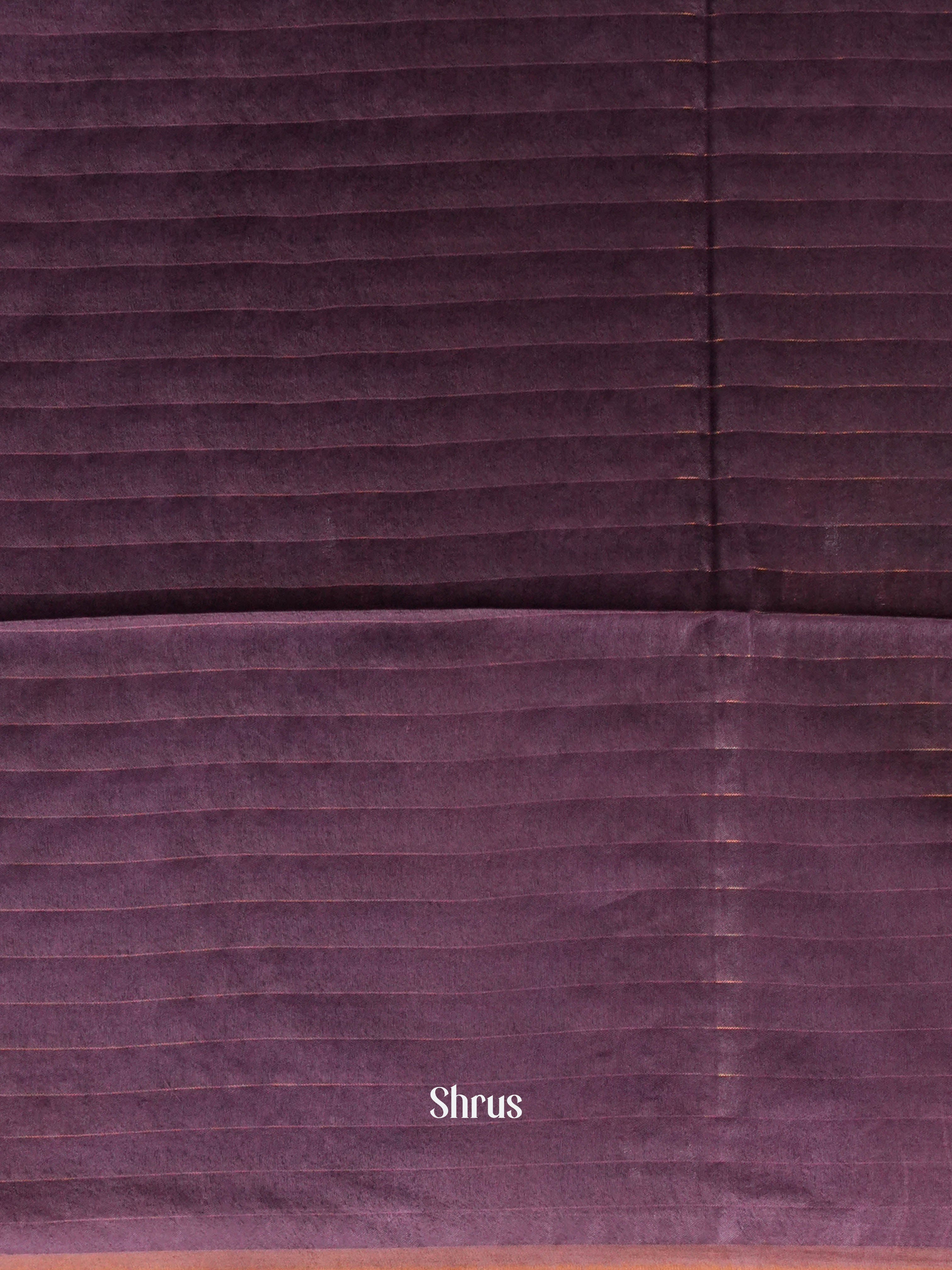 Brown & Purple - Semi Tussar Saree - Shop on ShrusEternity.com