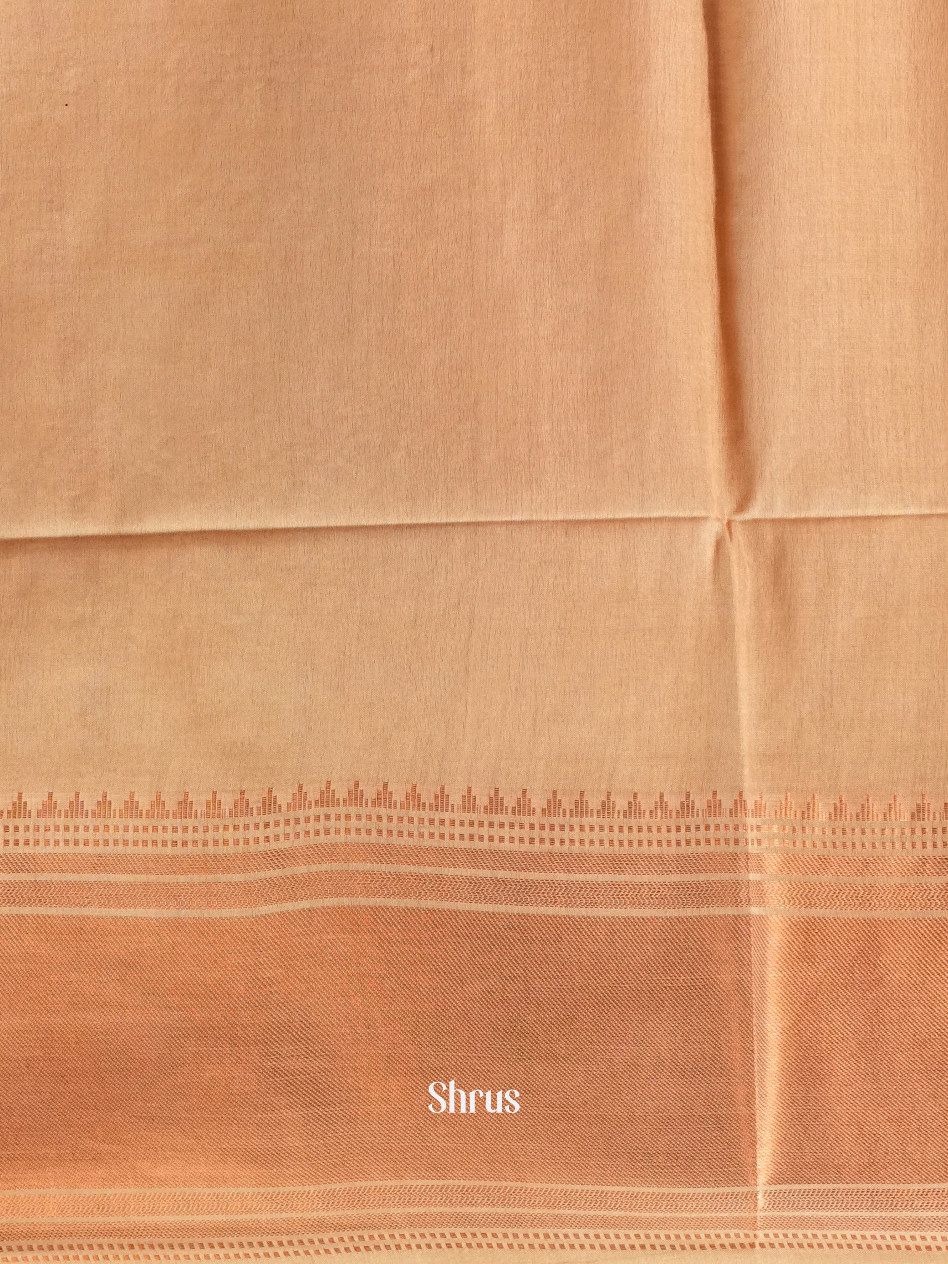 Purple & Cream - Semi Tussar Saree - Shop on ShrusEternity.com