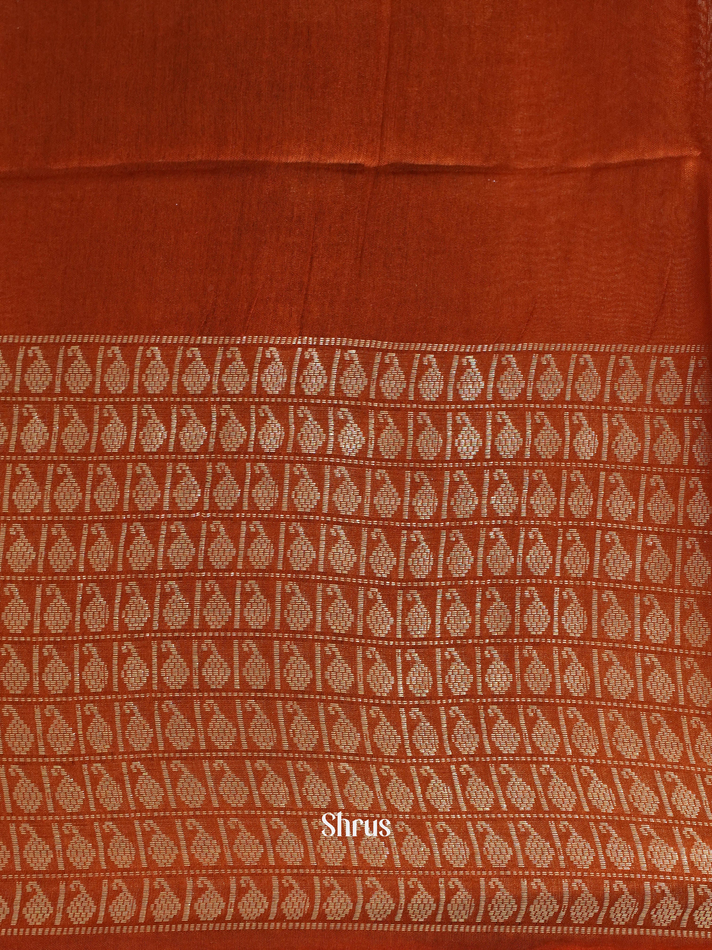 Teal Blue & Red- Semi Tussar Saree - Shop on ShrusEternity.com