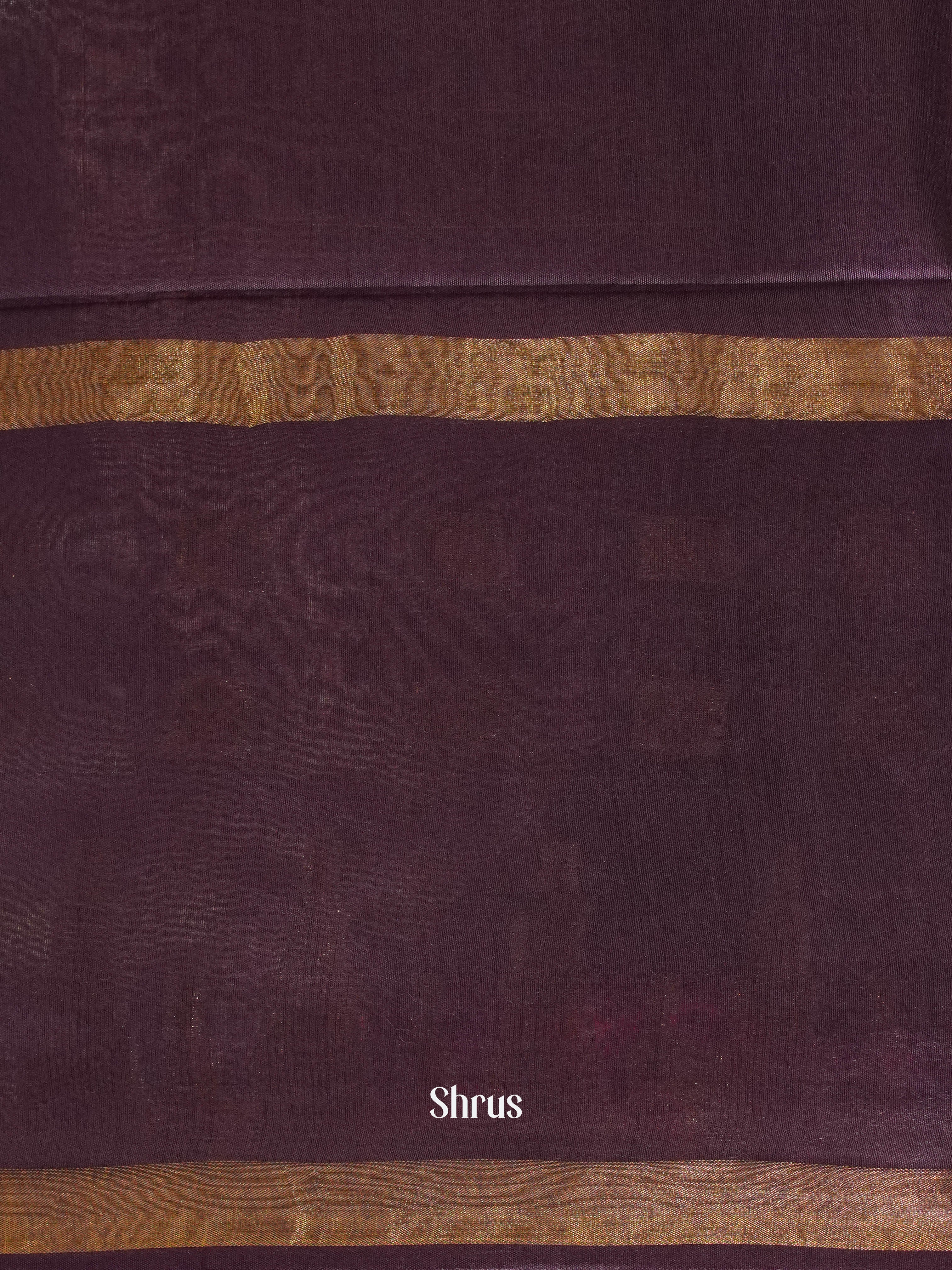 Brown & Purple - Semi Tussar Saree - Shop on ShrusEternity.com