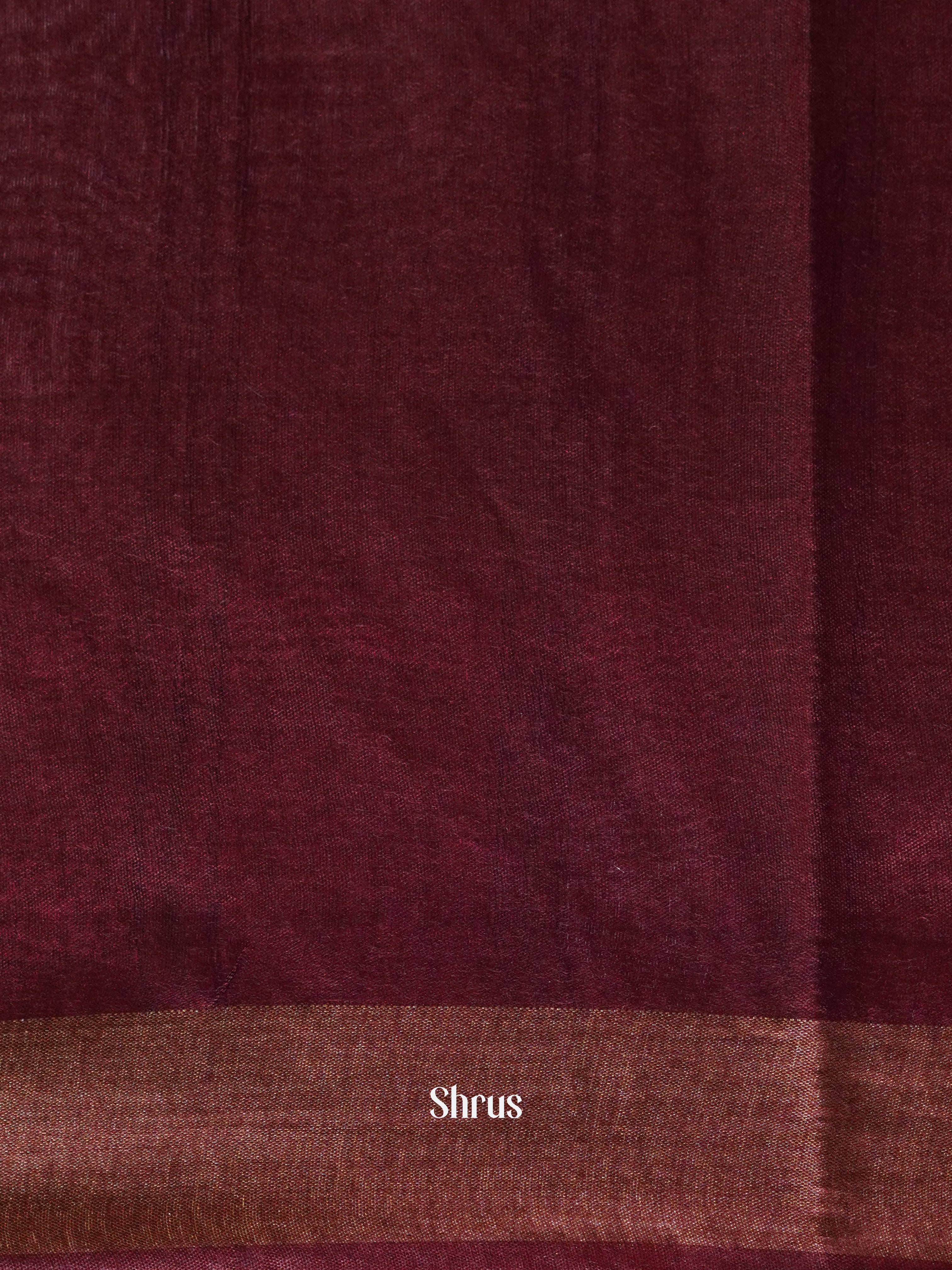 Teal & Maroon - Semi Tussar Saree - Shop on ShrusEternity.com