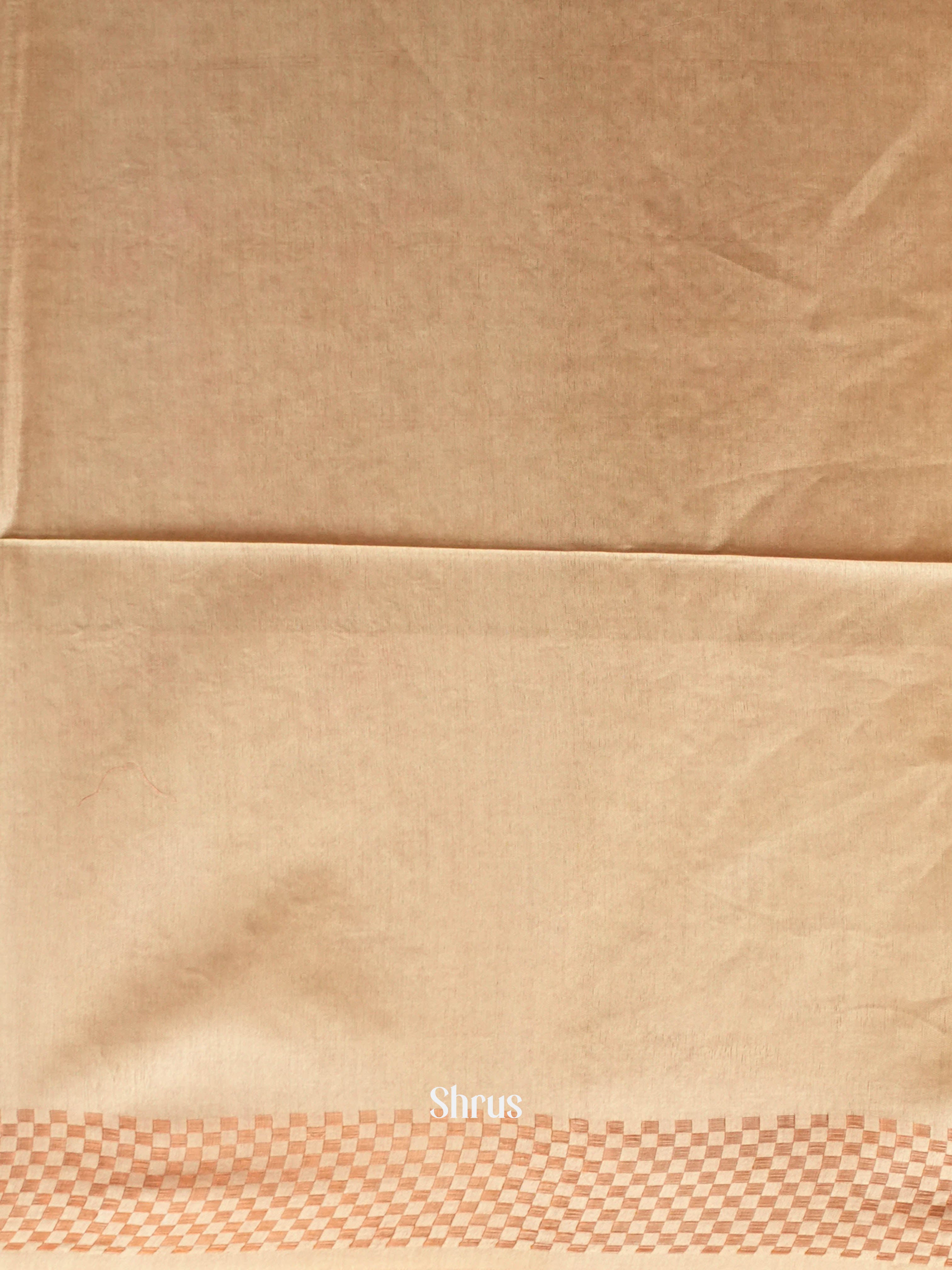 Dark Maroon & Cream - Semi Tussar Saree - Shop on ShrusEternity.com