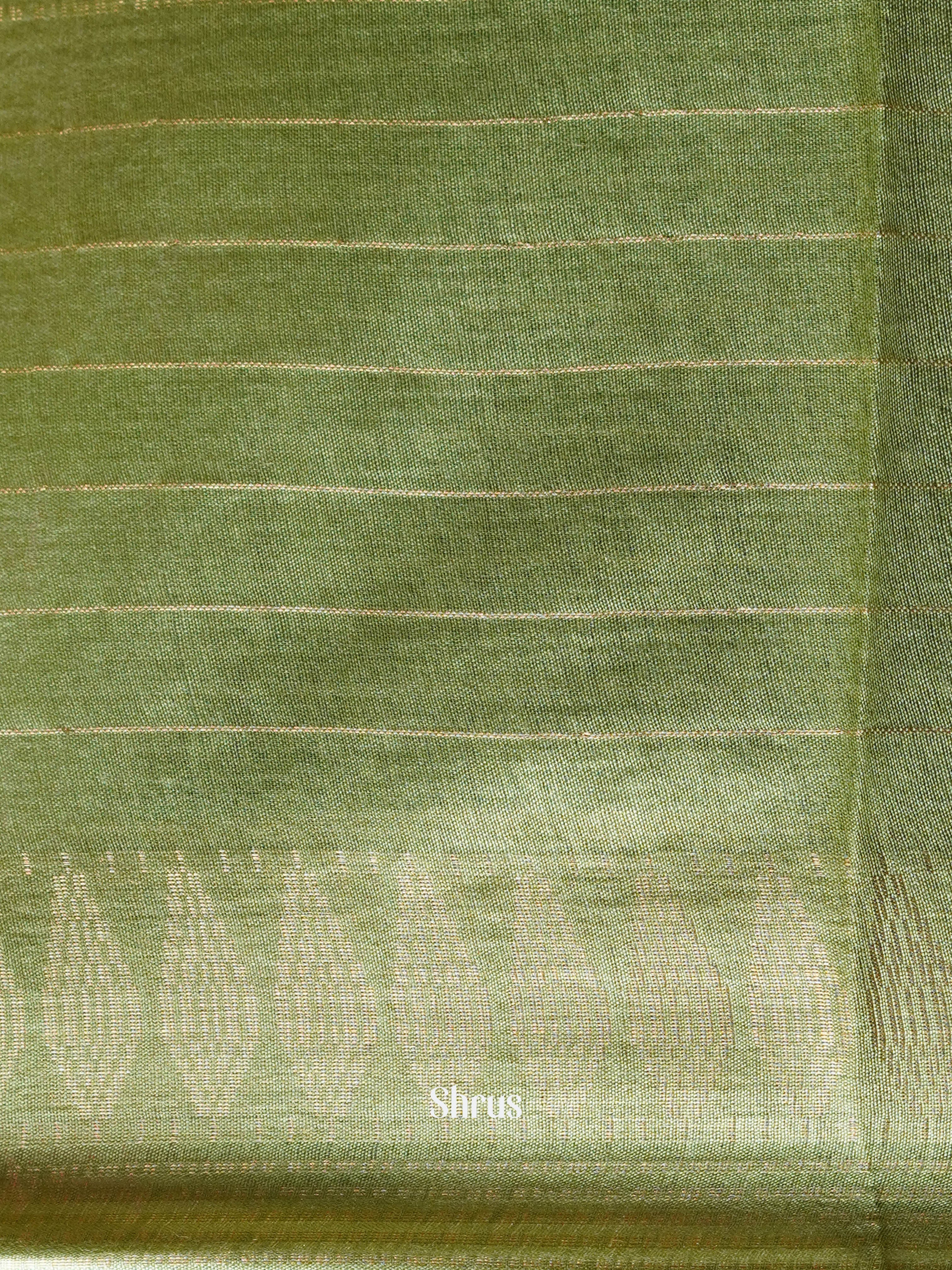 Red & Green - Semi Tussar Saree - Shop on ShrusEternity.com