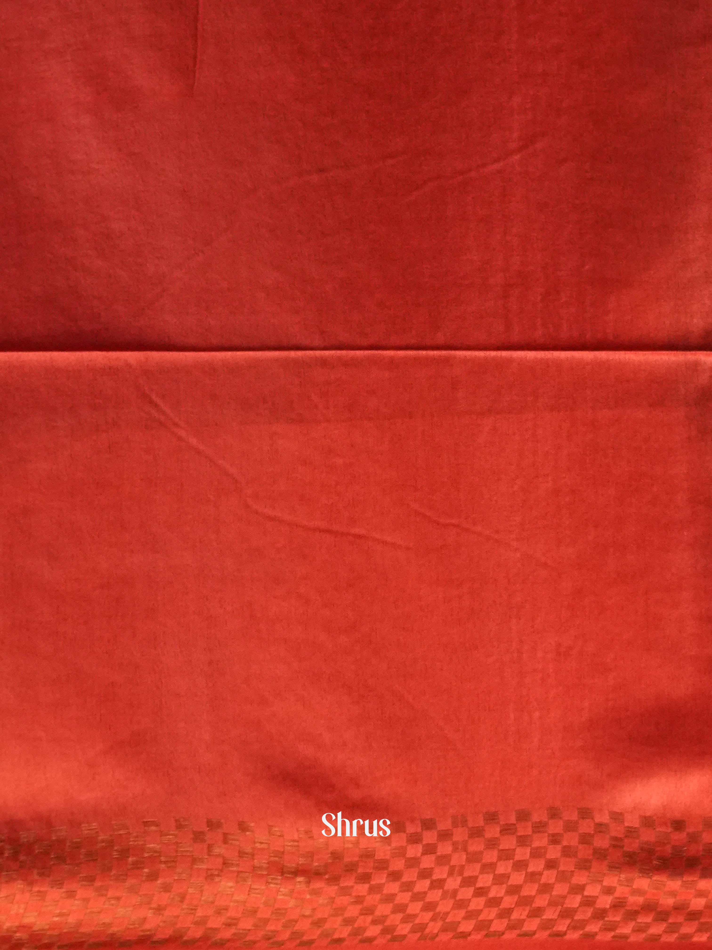 Blue & Red - Semi Tussar Saree - Shop on ShrusEternity.com