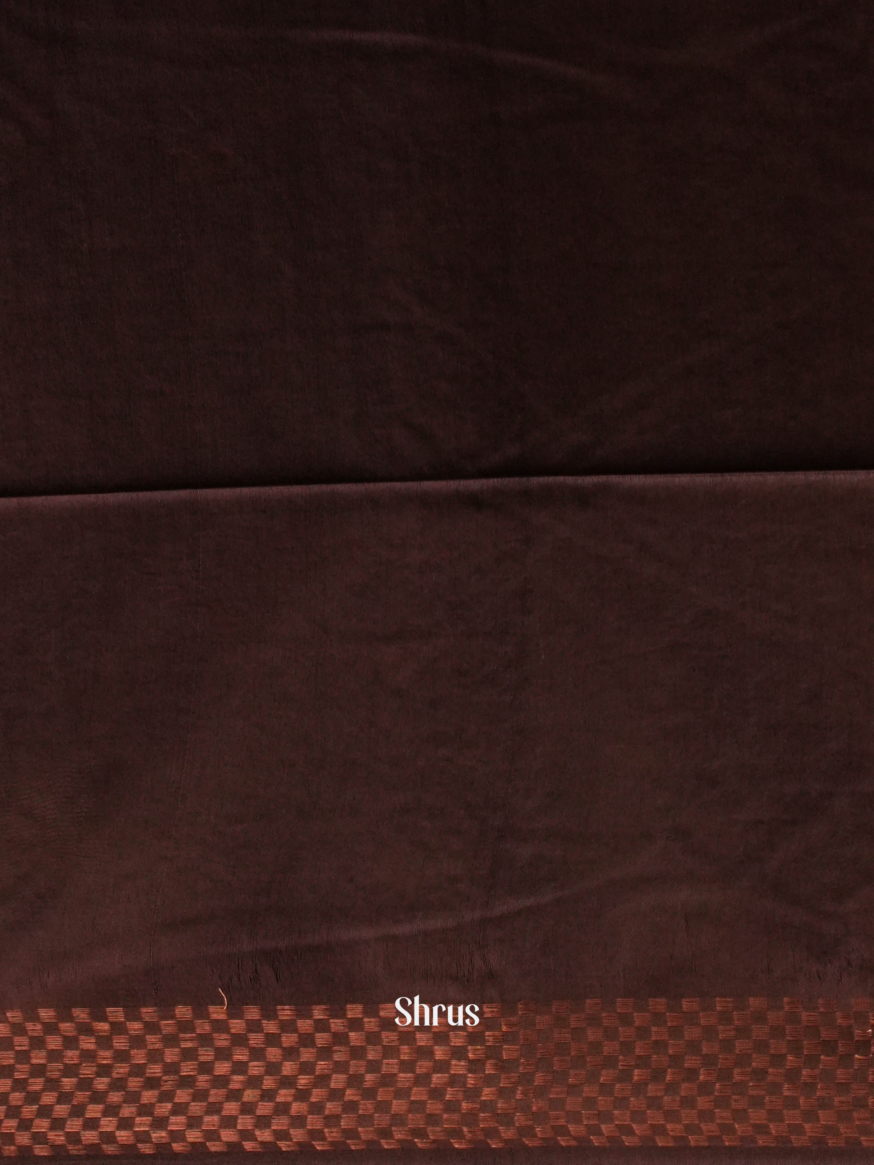 Lite & Dark Brown - Semi Tussar Saree - Shop on ShrusEternity.com