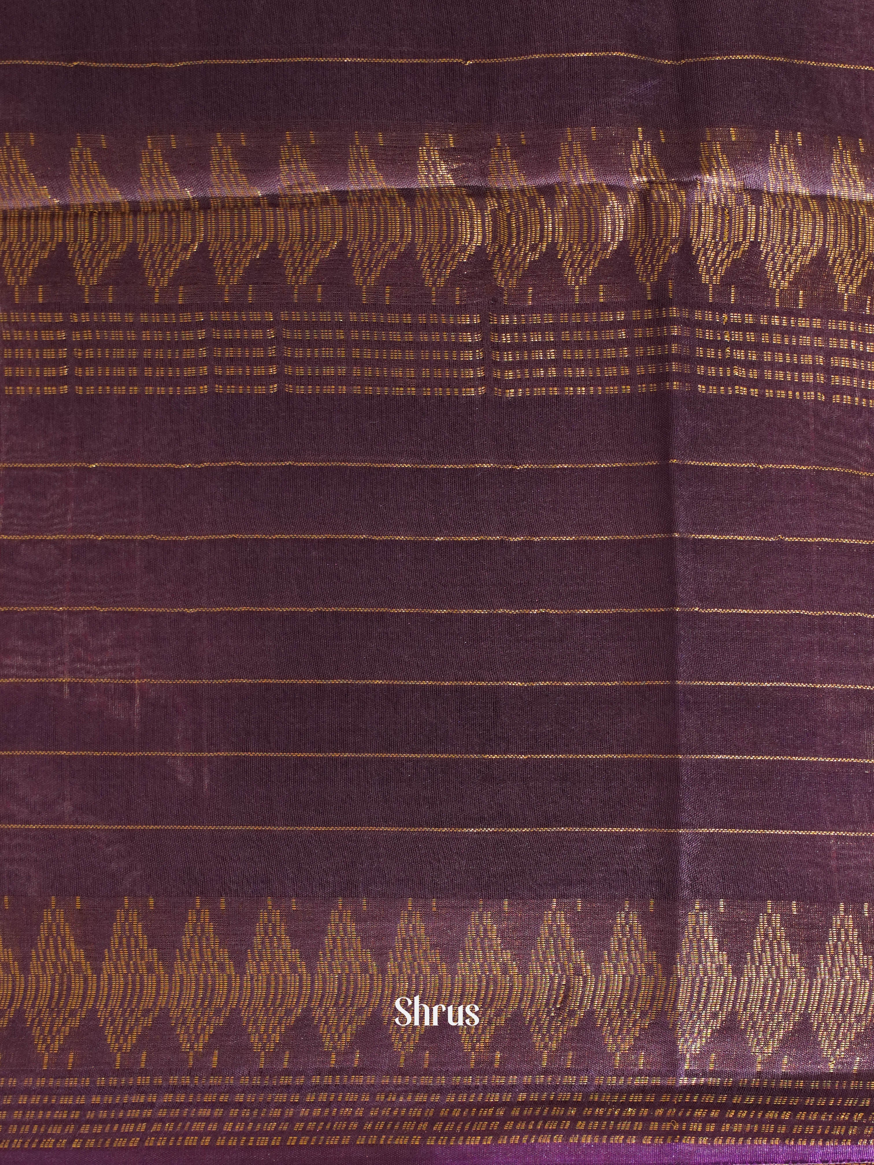 Brown & Purple- Semi Tussar Saree - Shop on ShrusEternity.com