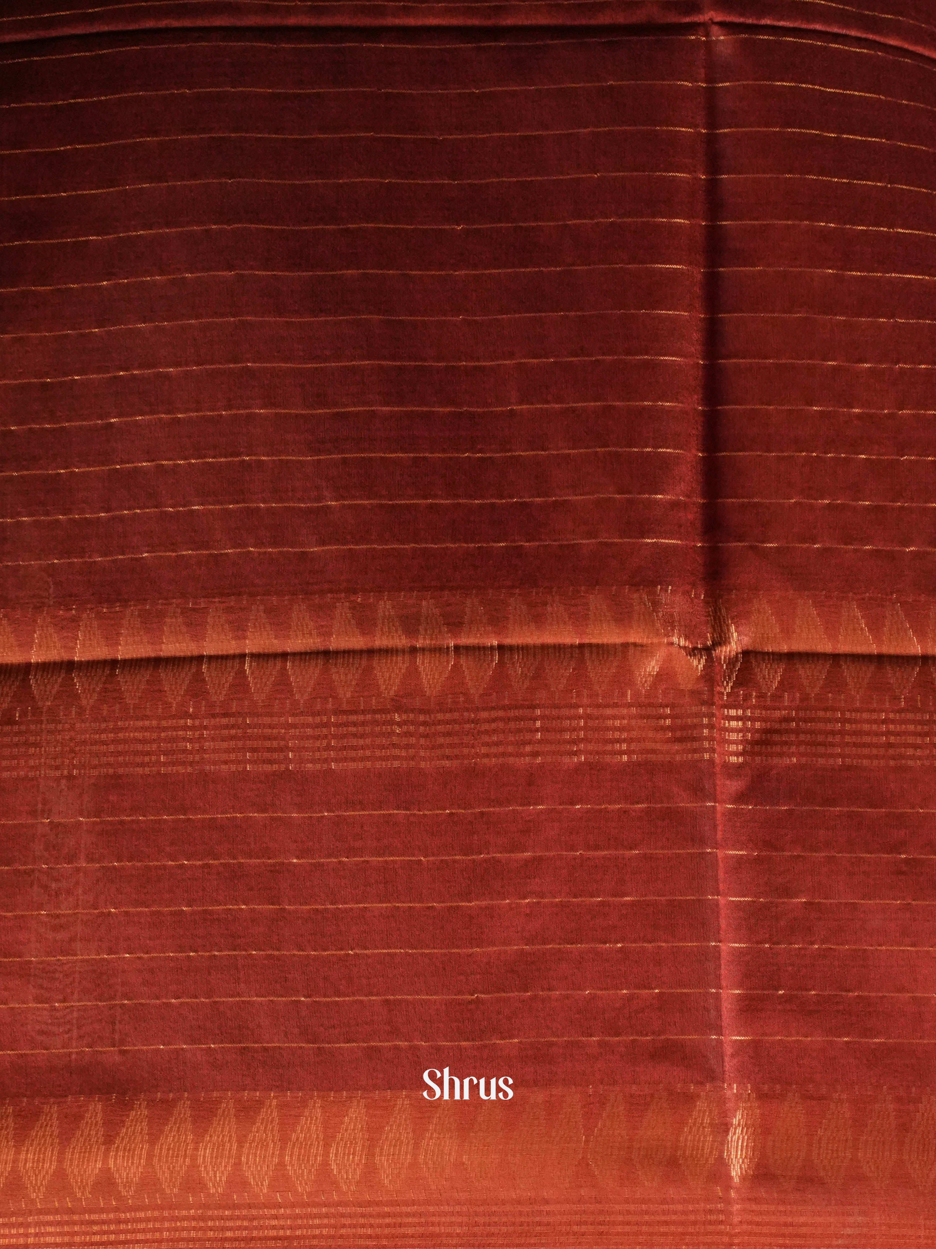 Greenish Blue & Maroon - Semi Tussar Saree - Shop on ShrusEternity.com