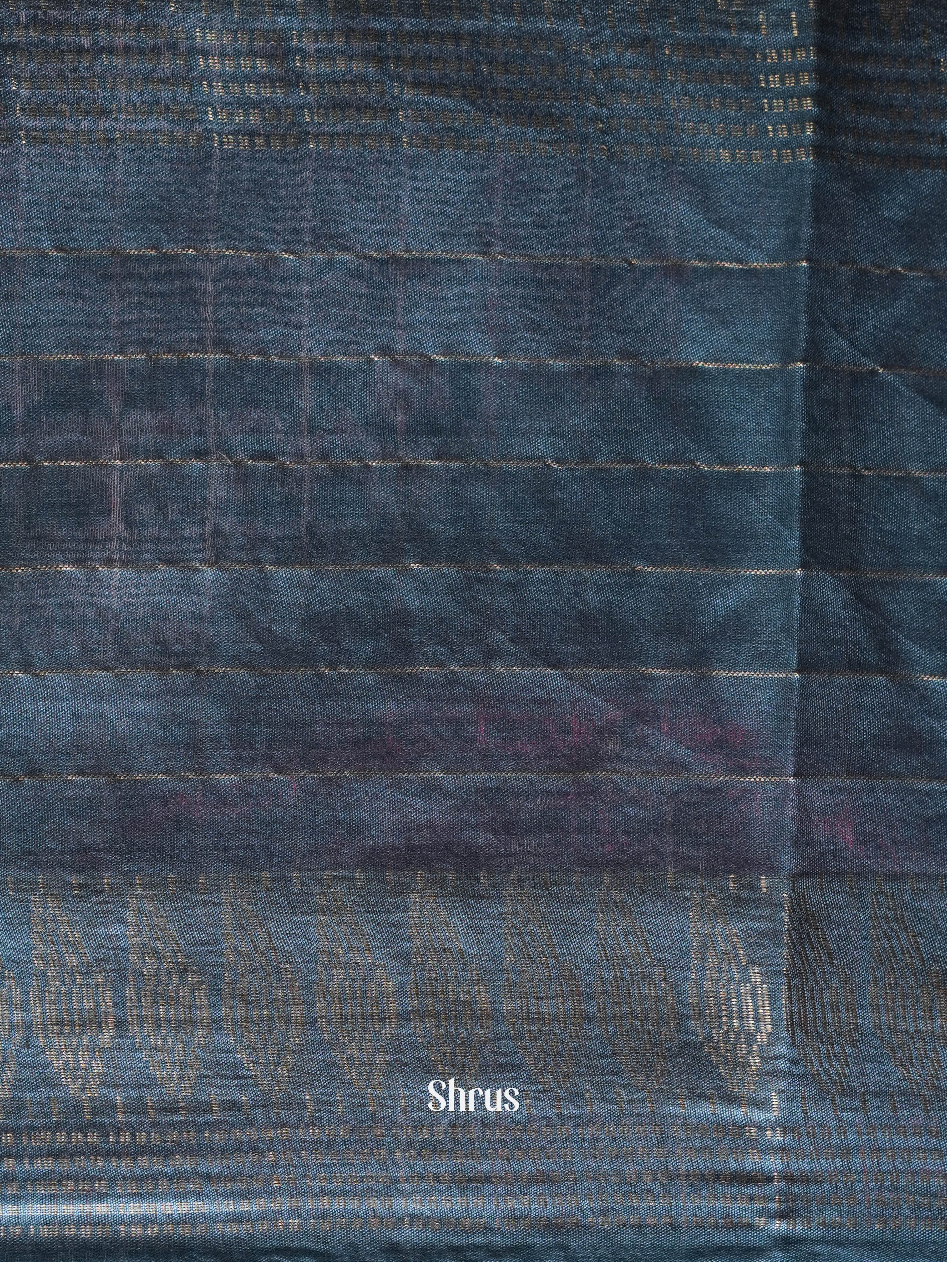 Teal & Grey - Semi Tussar Saree - Shop on ShrusEternity.com