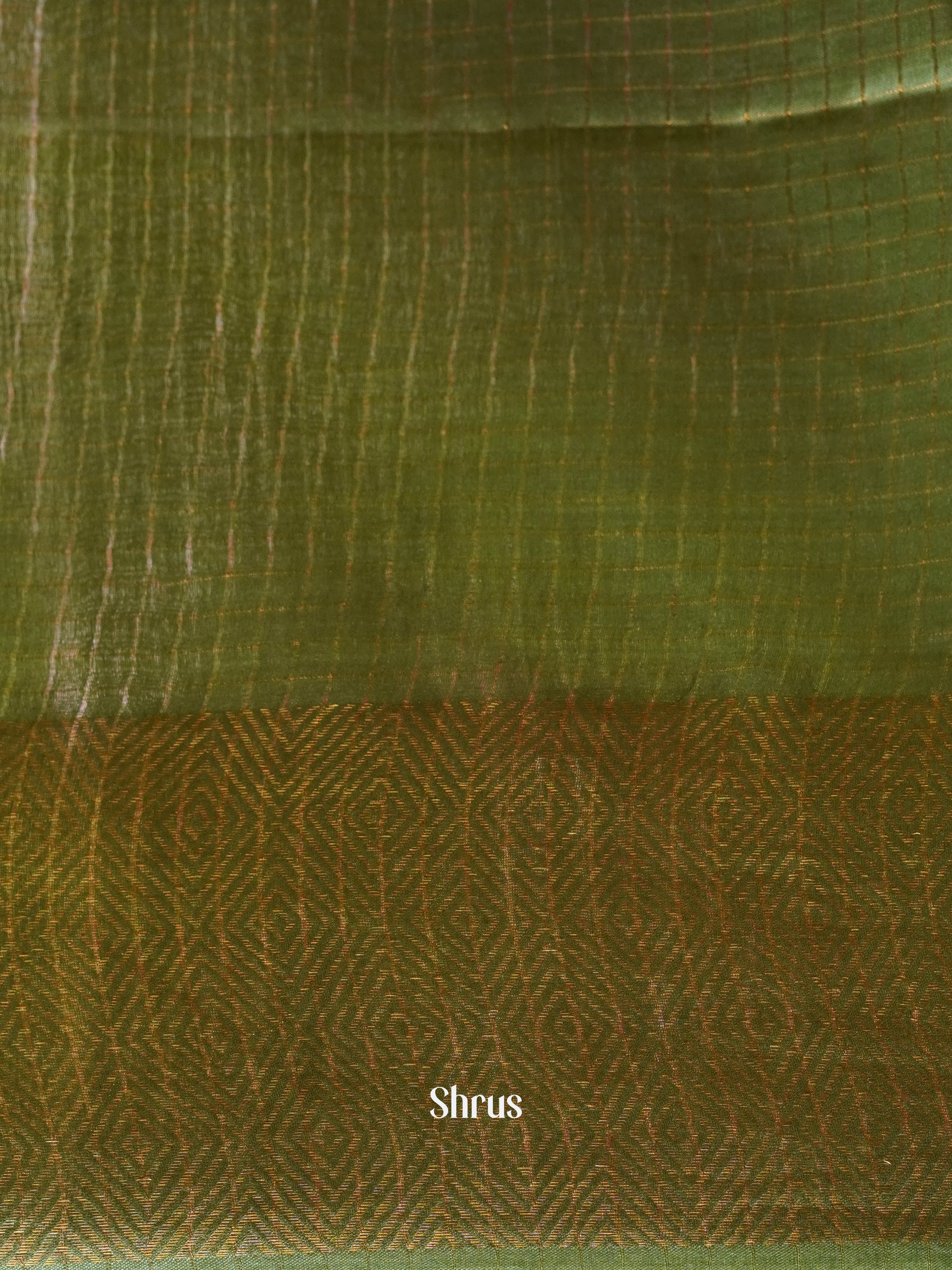 Red & Green - Semi Tussar Saree - Shop on ShrusEternity.com