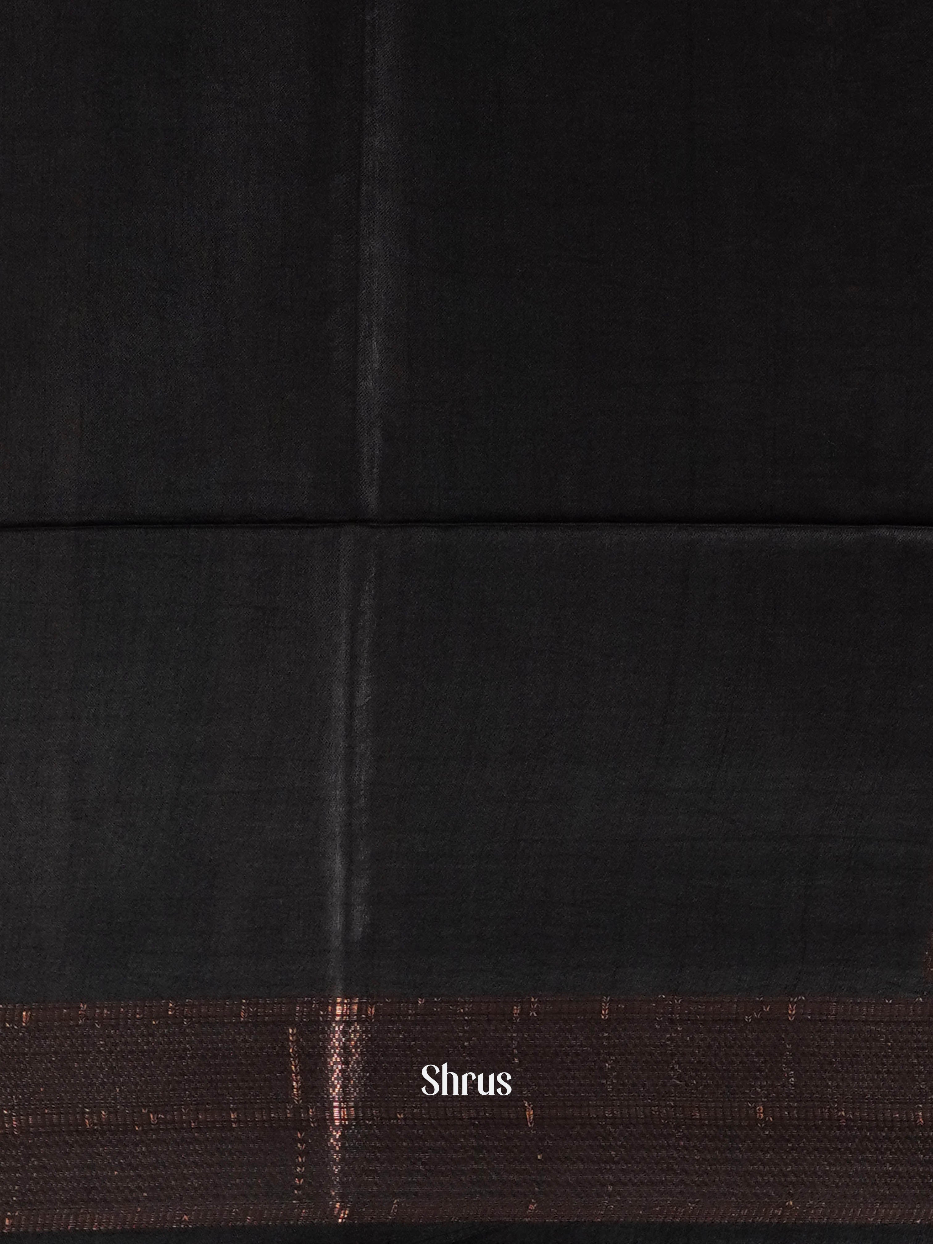 Black- Semi Tussar Saree - Shop on ShrusEternity.com