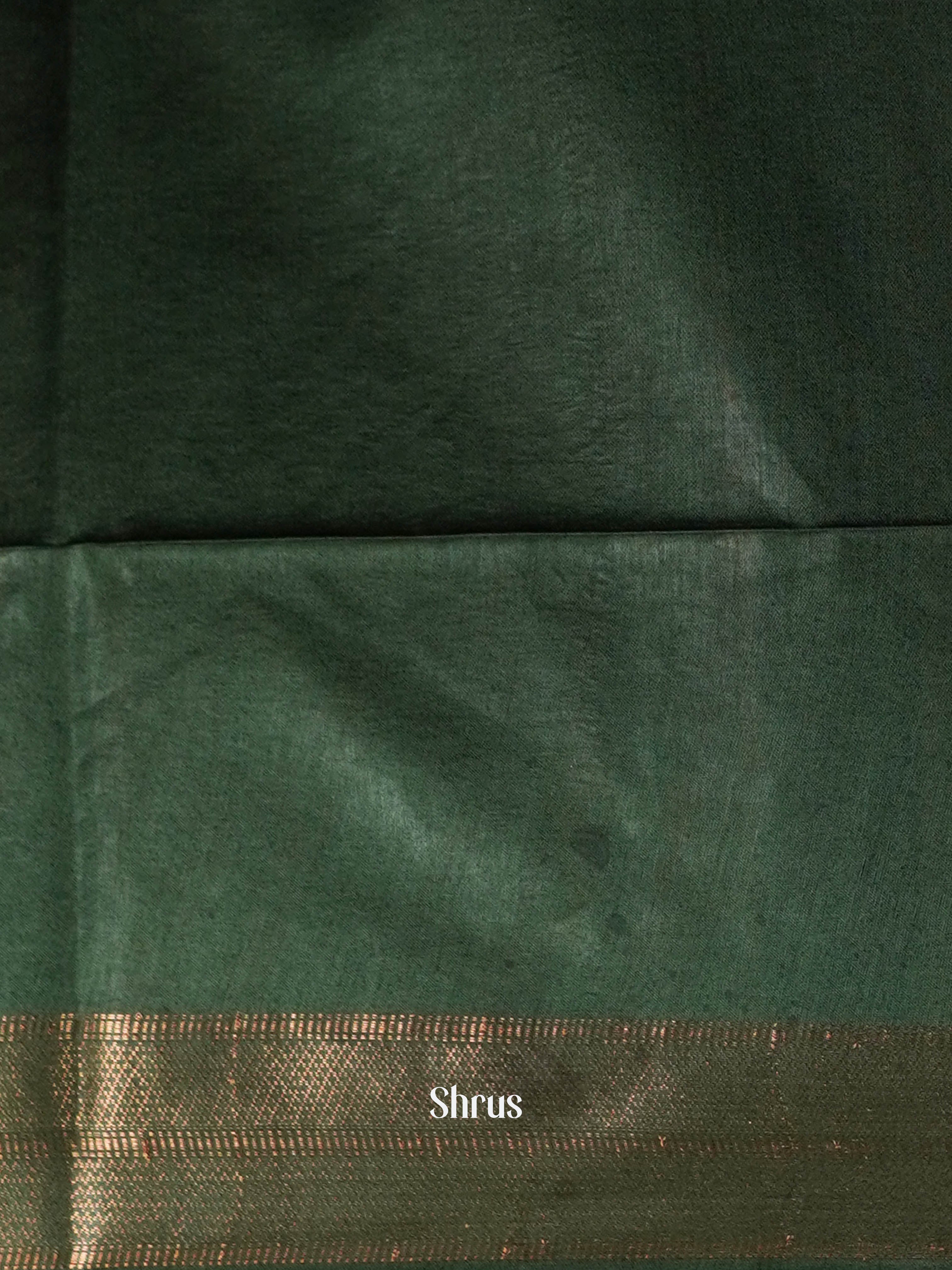 Green- Semi Tussar Saree - Shop on ShrusEternity.com
