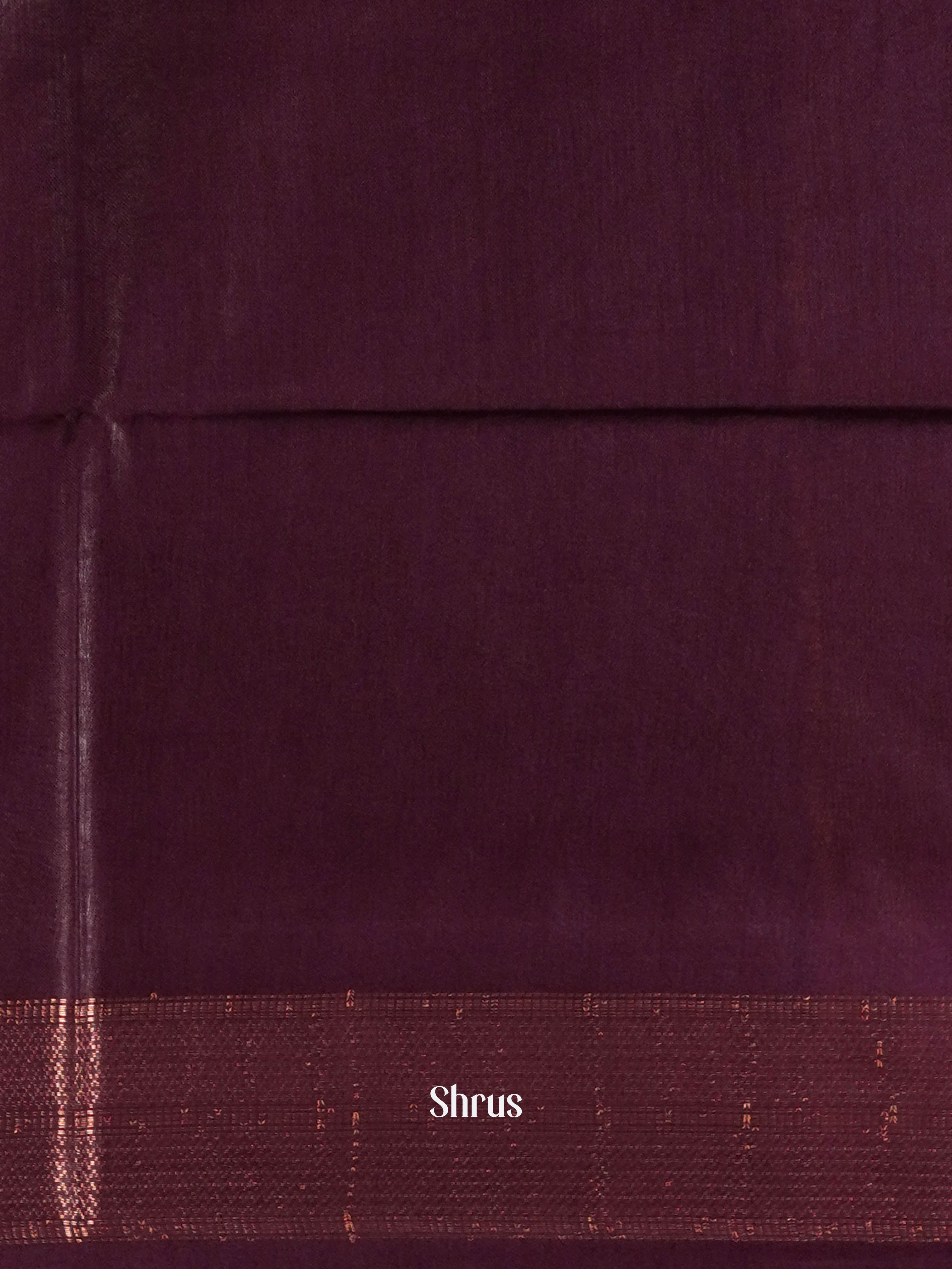 Maroon - Semi Tussar Saree - Shop on ShrusEternity.com