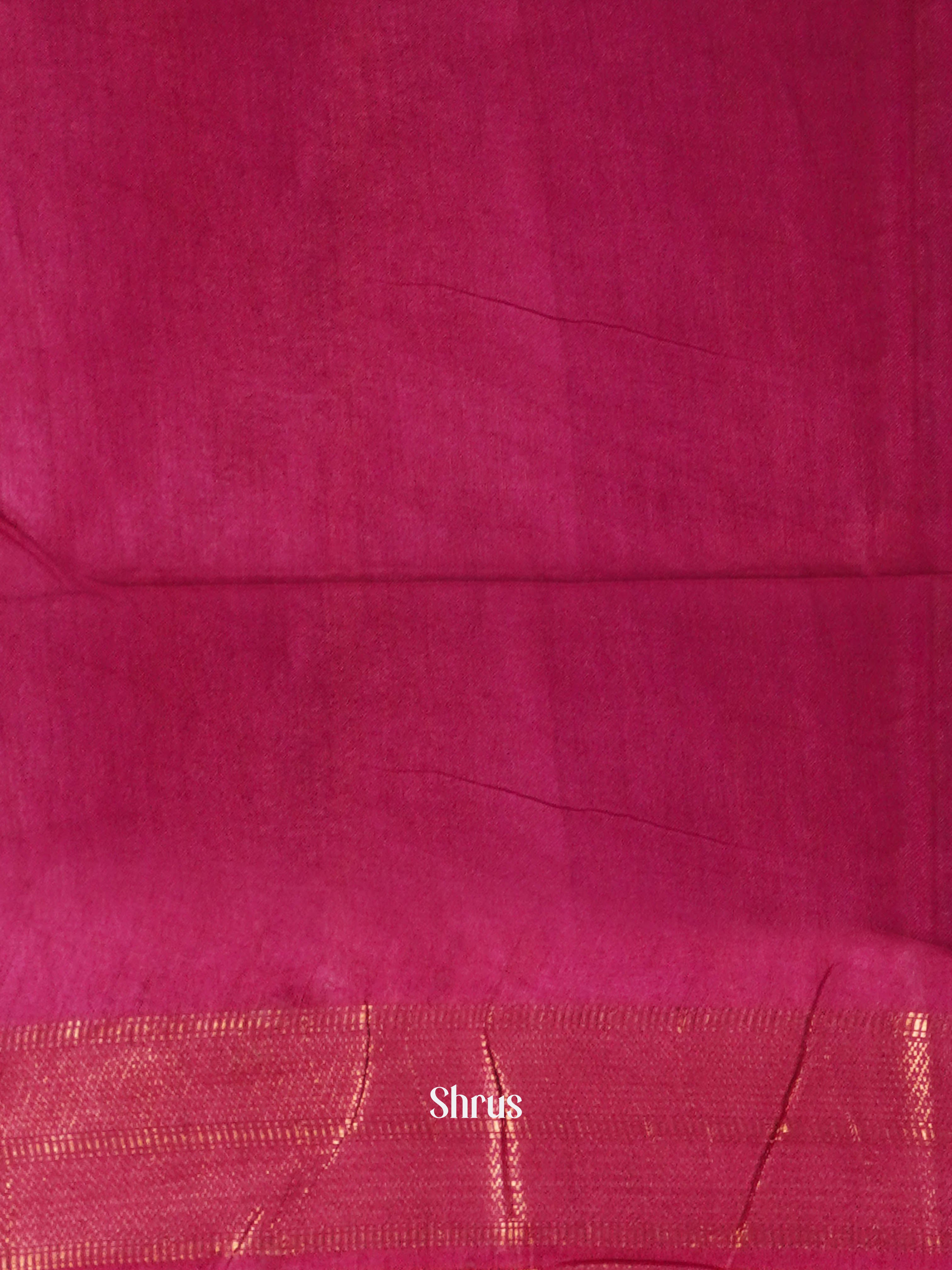 Pink(Single Tone)- Semi Tussar Saree - Shop on ShrusEternity.com
