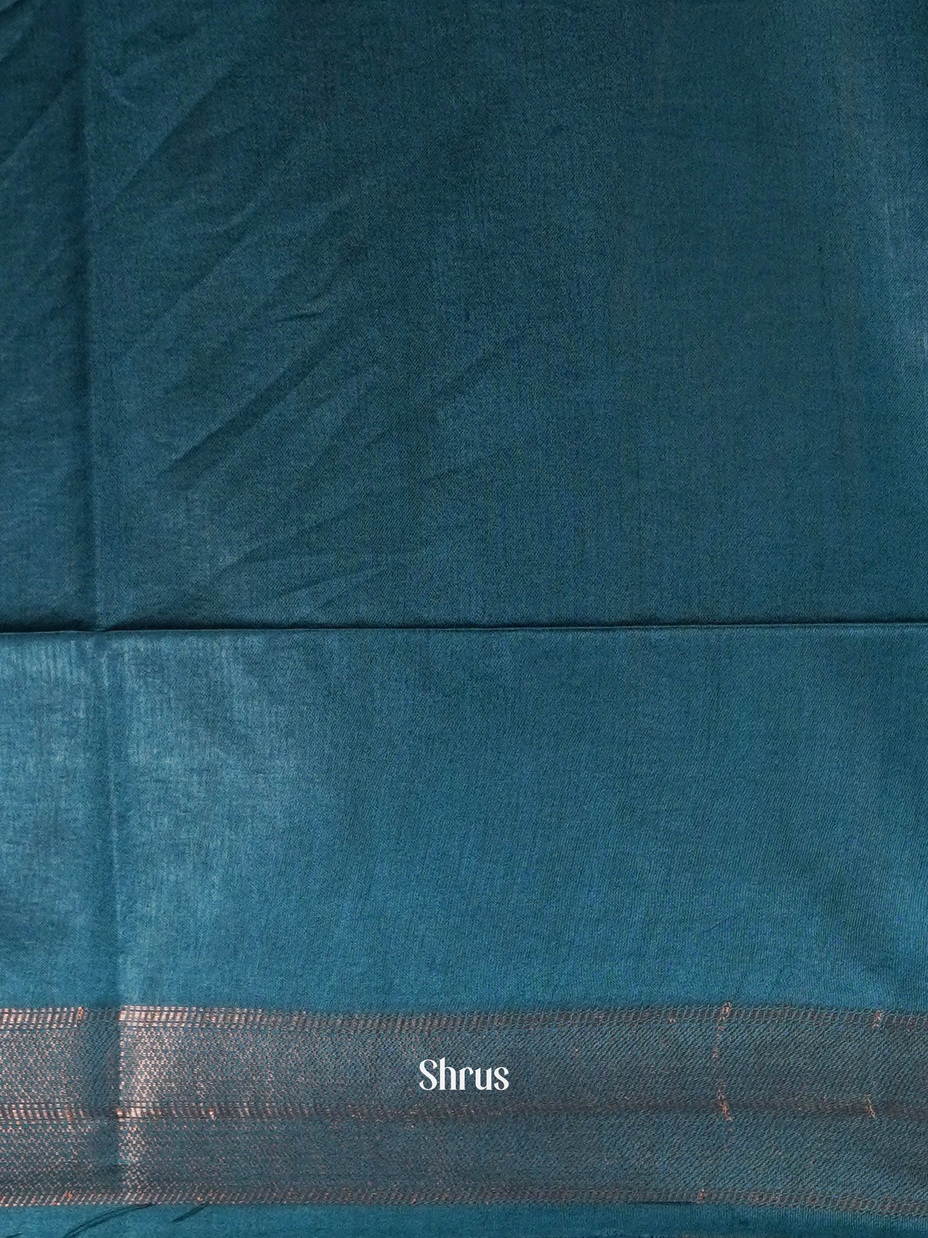 Blue(Single Tone)- Semi Tussar Saree - Shop on ShrusEternity.com