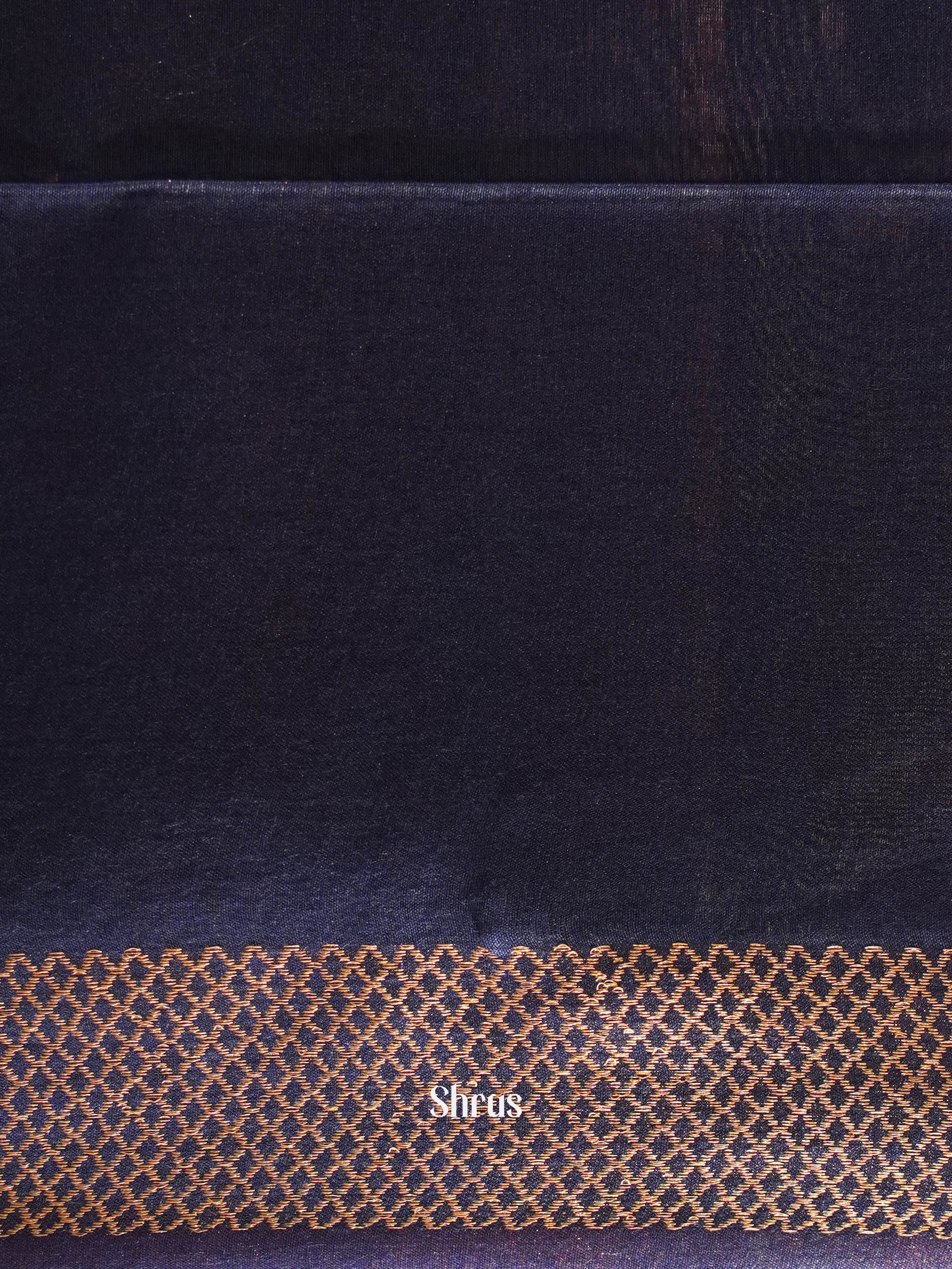 Blue(single Tone) - Semi Tussar Saree - Shop on ShrusEternity.com