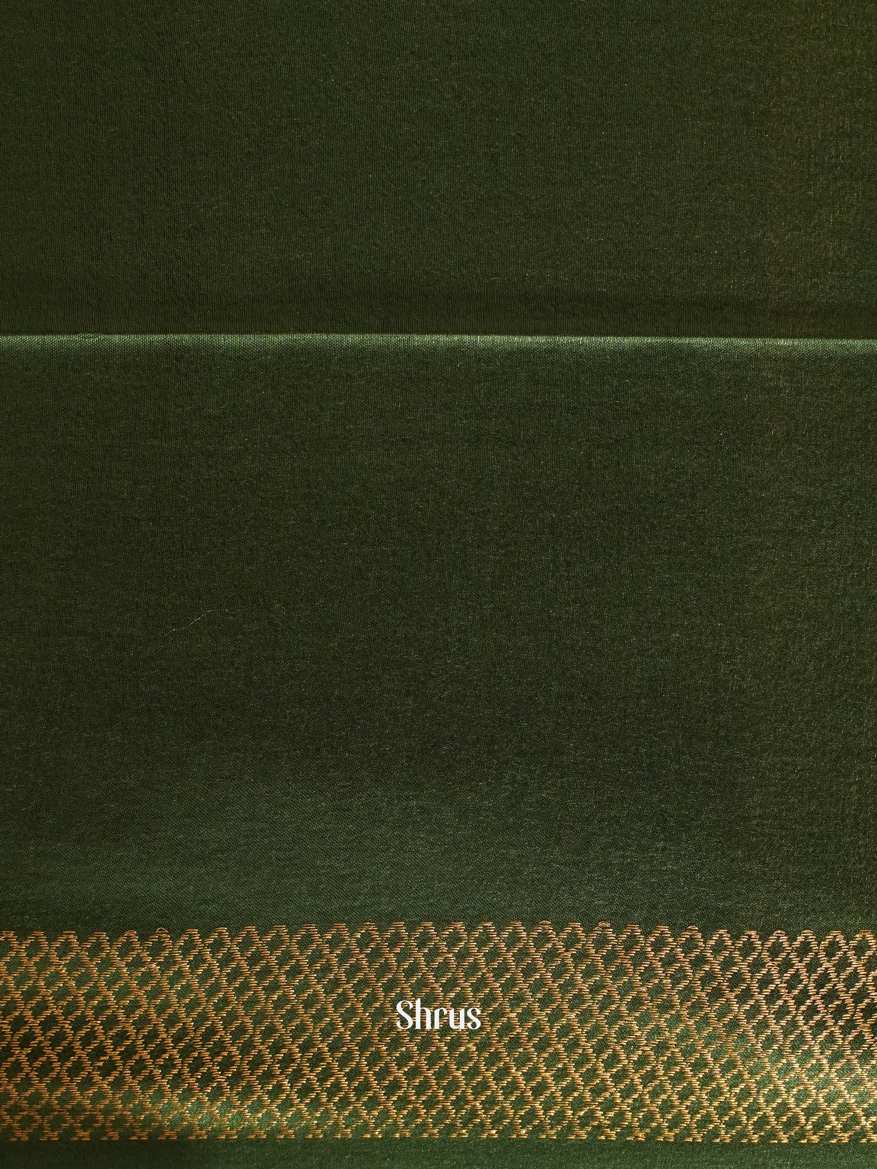 Green(Single Tone) - Semi Tussar Saree - Shop on ShrusEternity.com