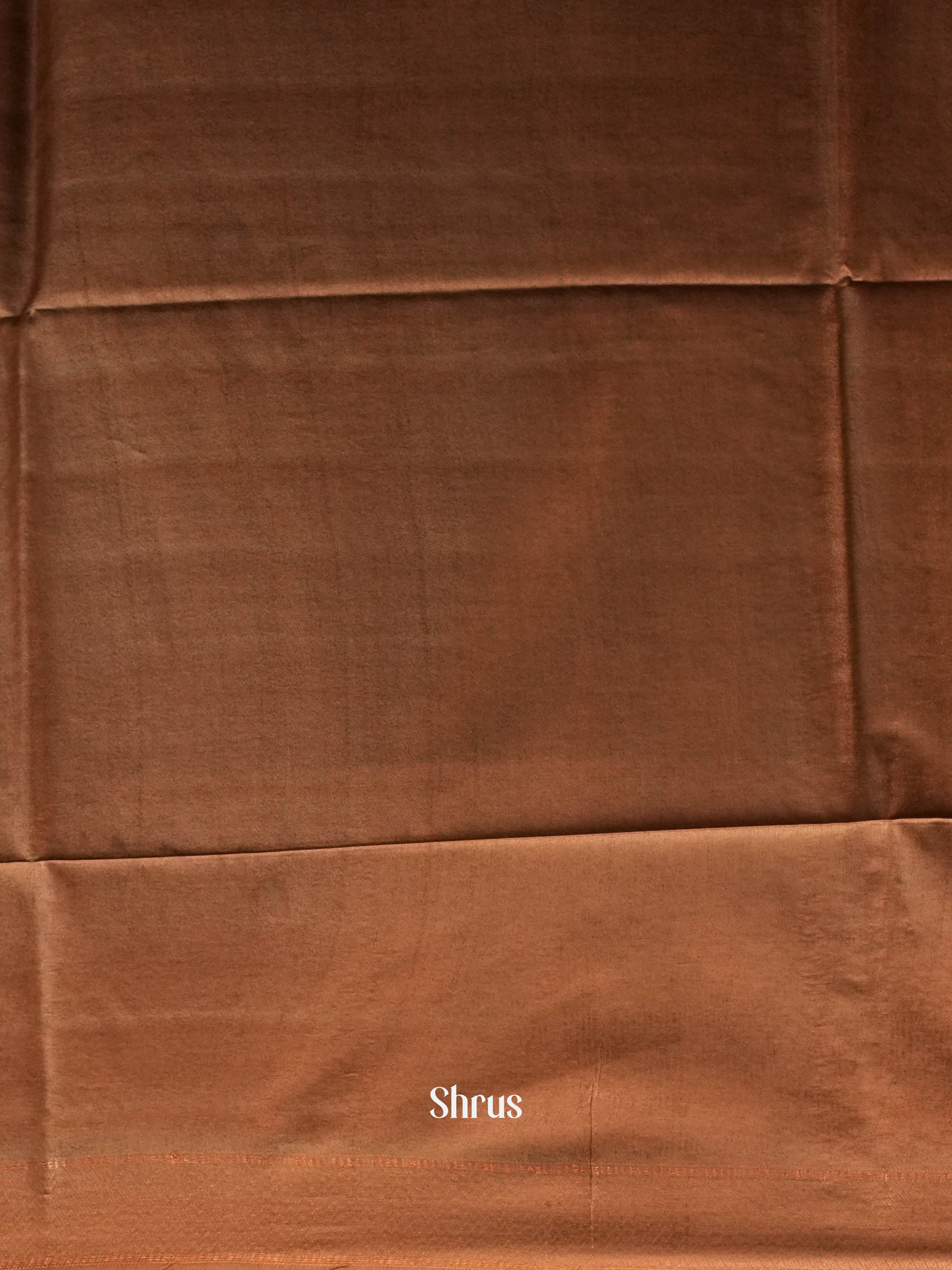 Brown - Semi Tussar Saree - Shop on ShrusEternity.com