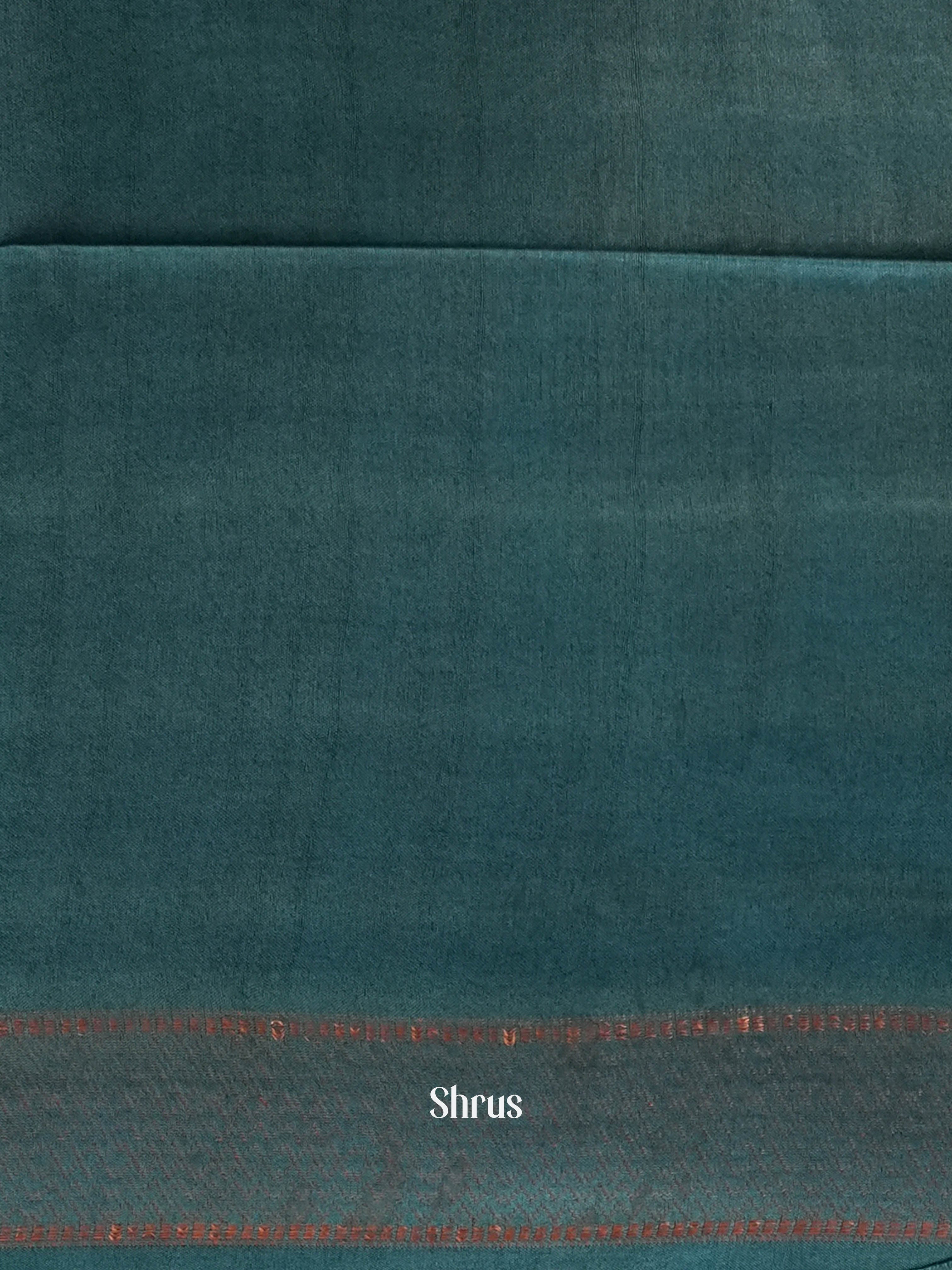 Blue - Semi Tussar Saree - Shop on ShrusEternity.com