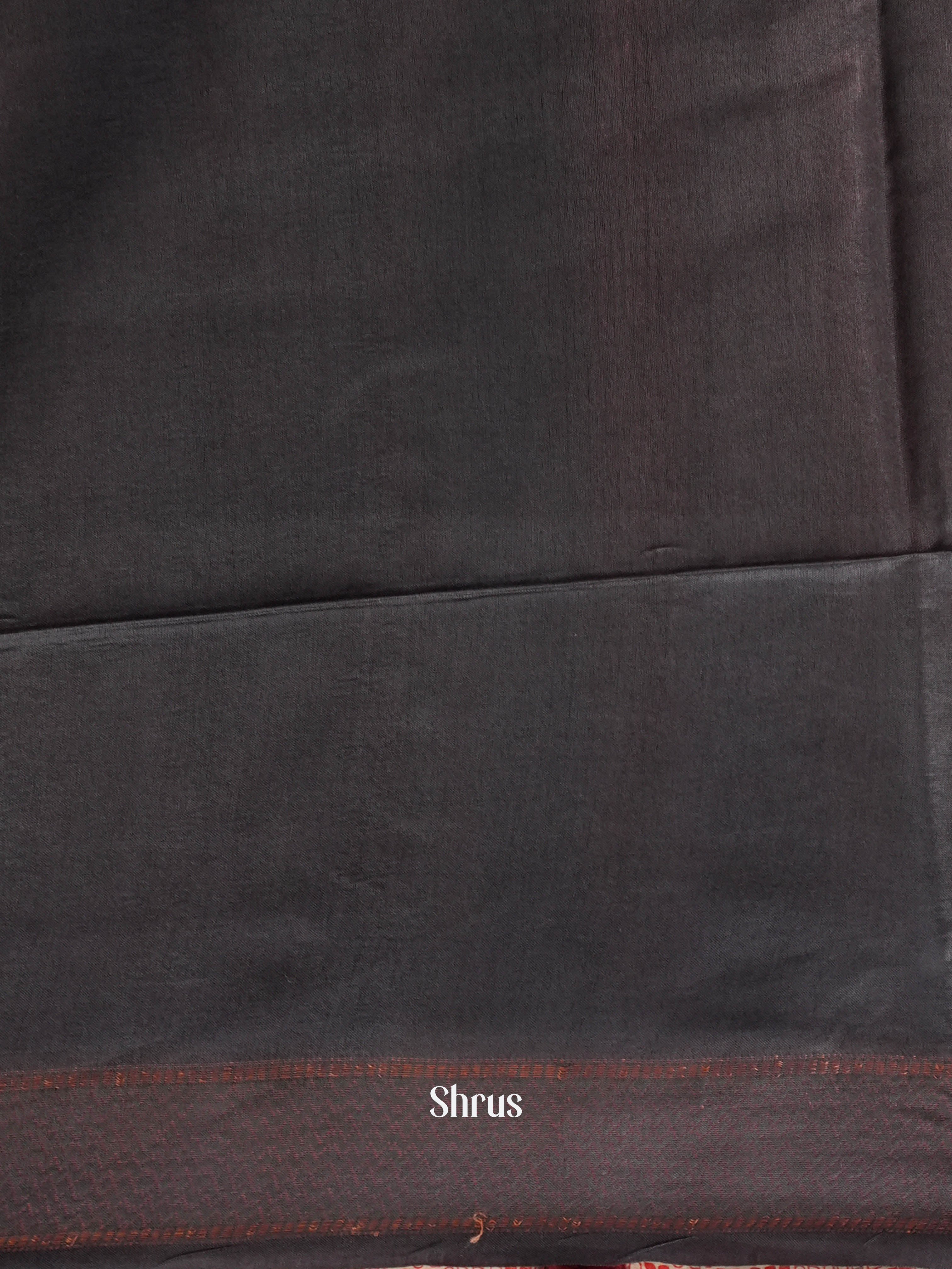 Grey - Semi Tussar Saree - Shop on ShrusEternity.com