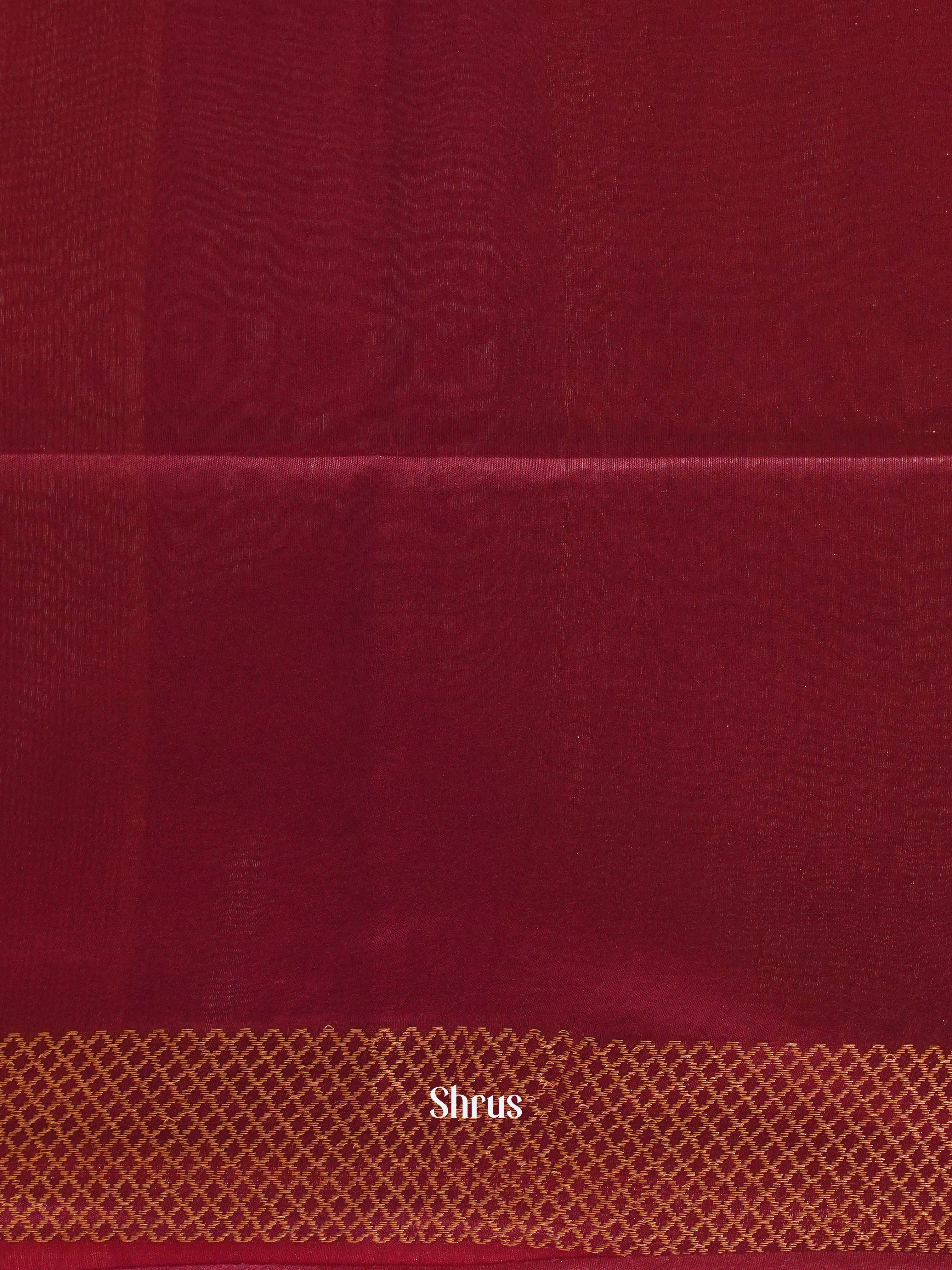 Maroon(Single Tone)- Semi Tussar Saree - Shop on ShrusEternity.com