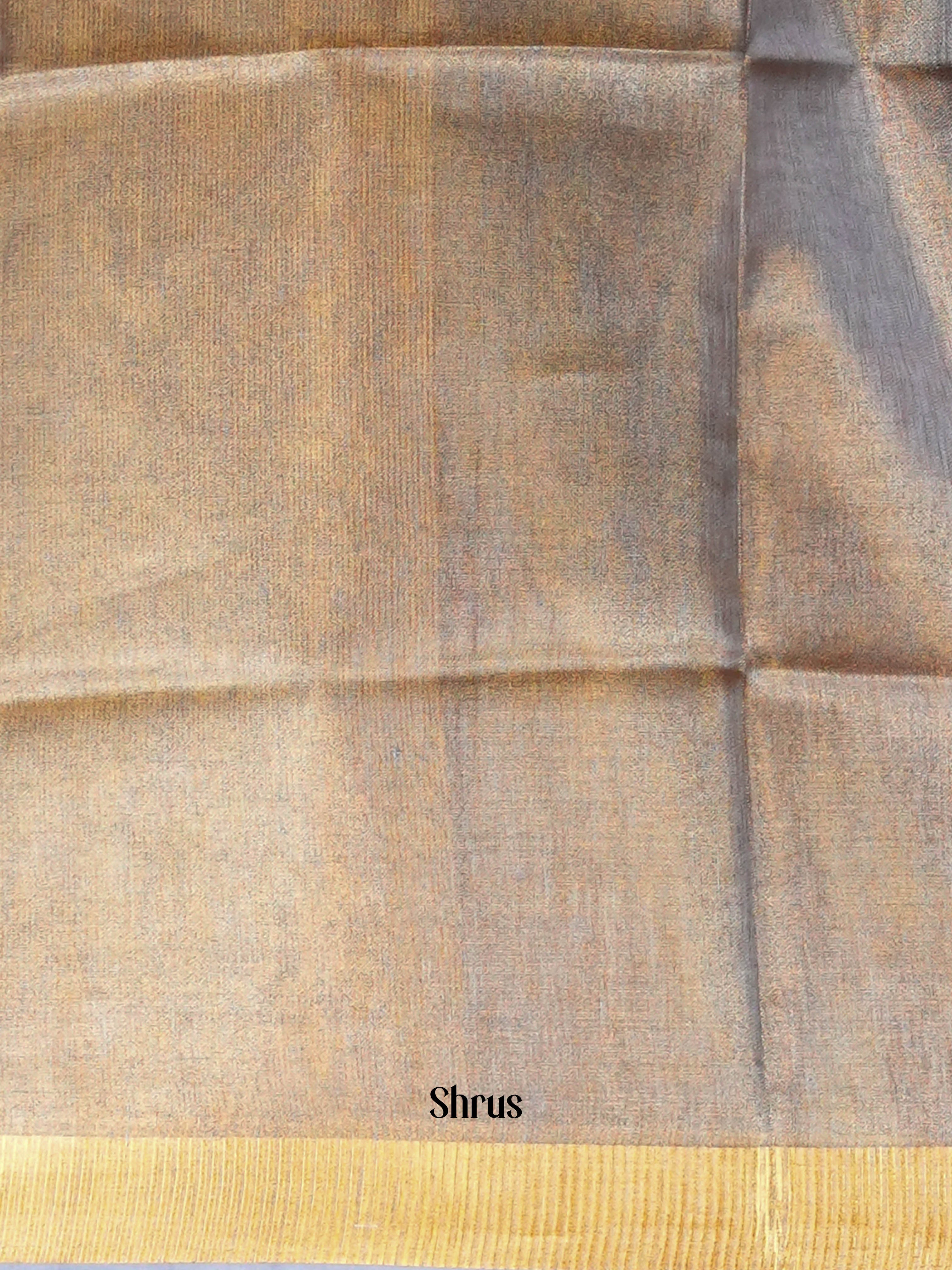 Golden & Grey - Linen Saree - Shop on ShrusEternity.com