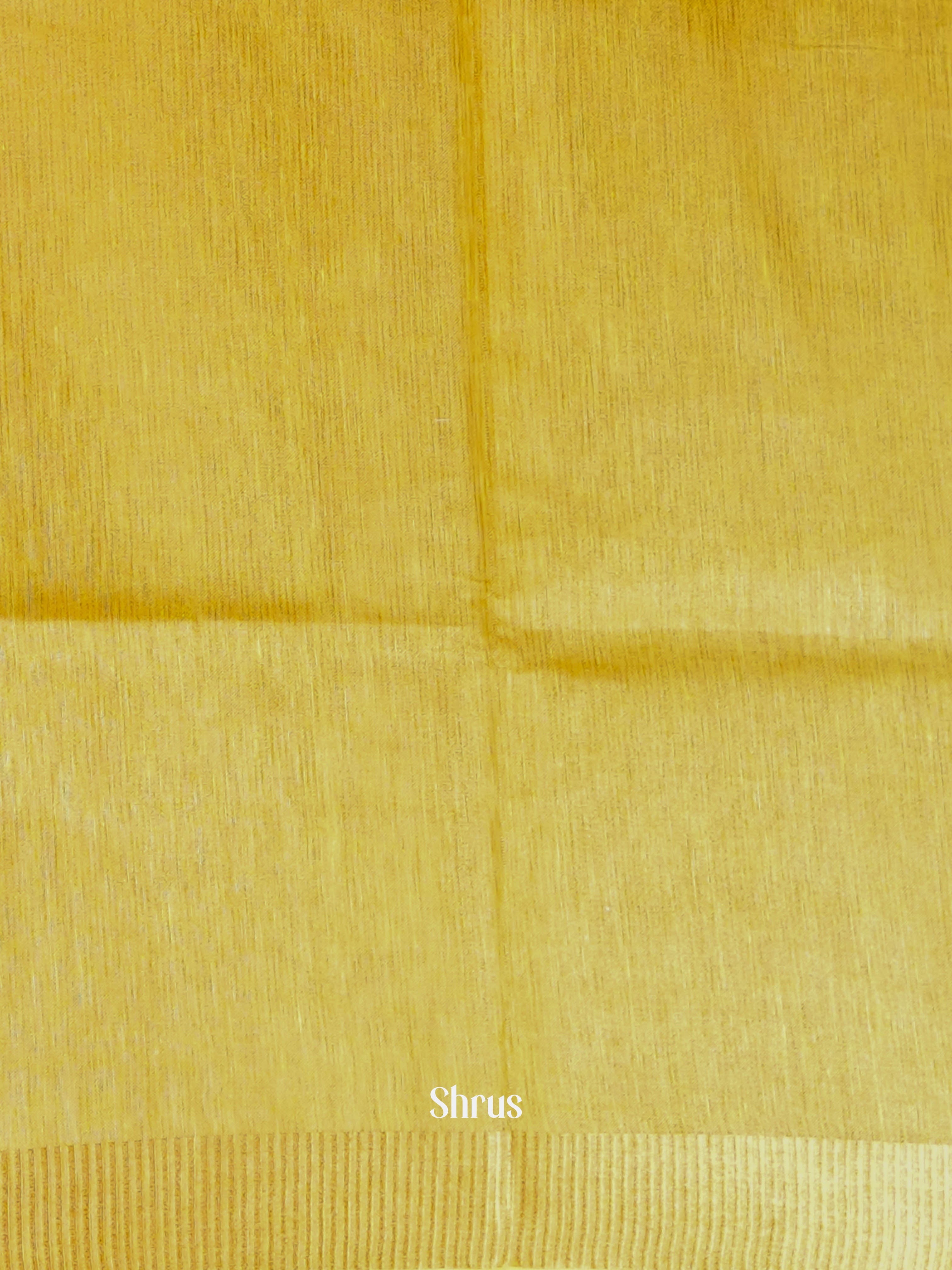 Gold - Linen Saree - Shop on ShrusEternity.com