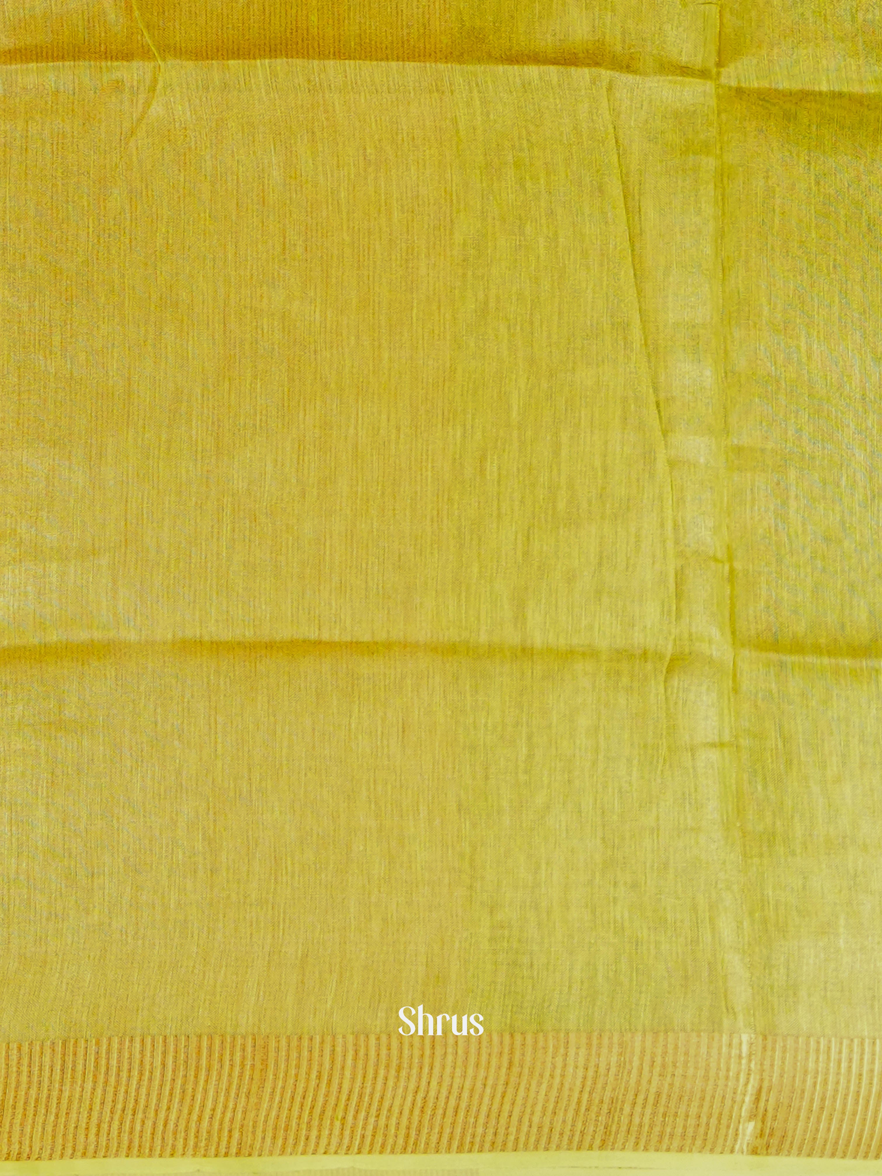 Green & Gold- Linen Saree - Shop on ShrusEternity.com