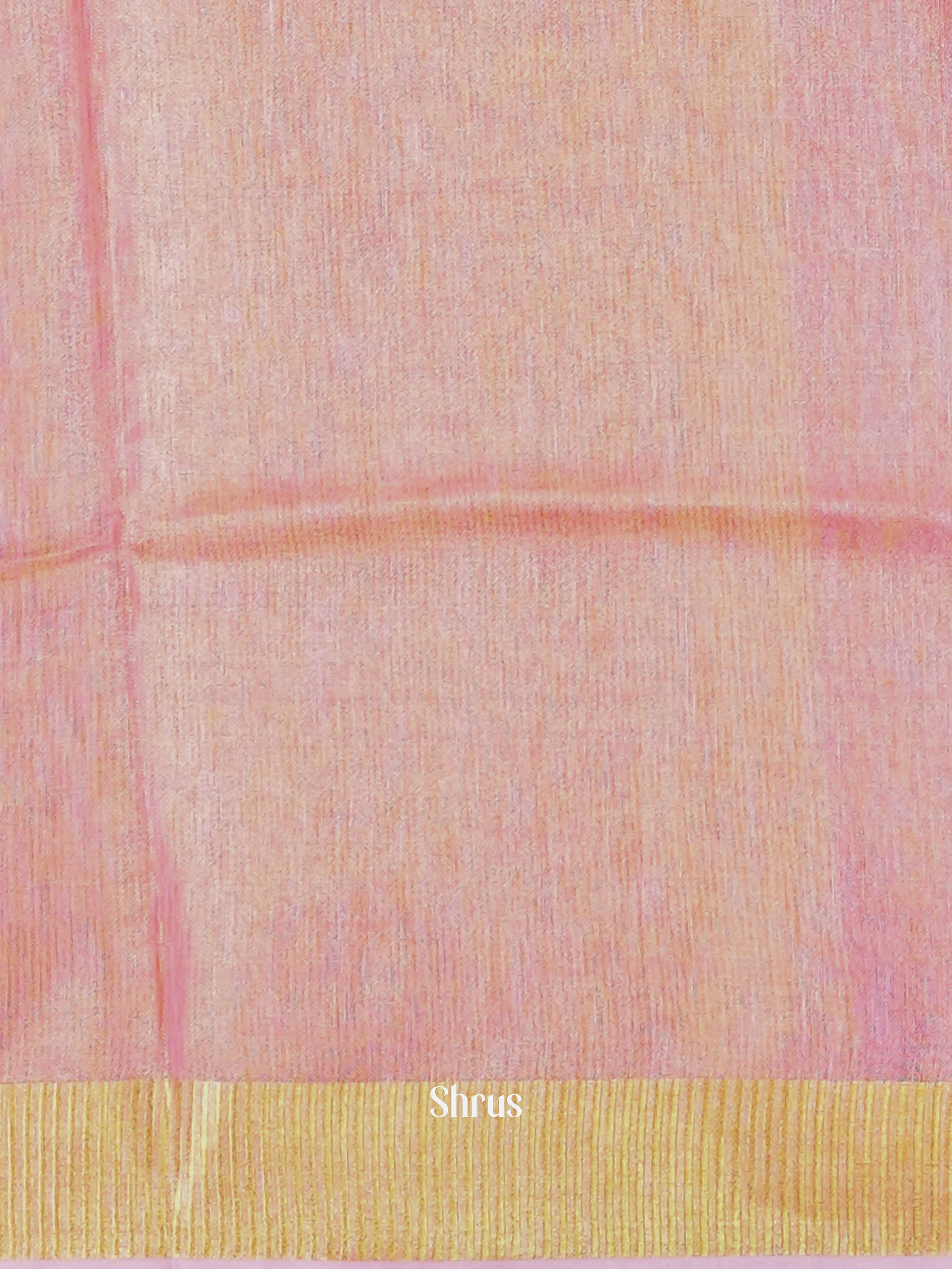 Pink & Gold - Linen Saree - Shop on ShrusEternity.com