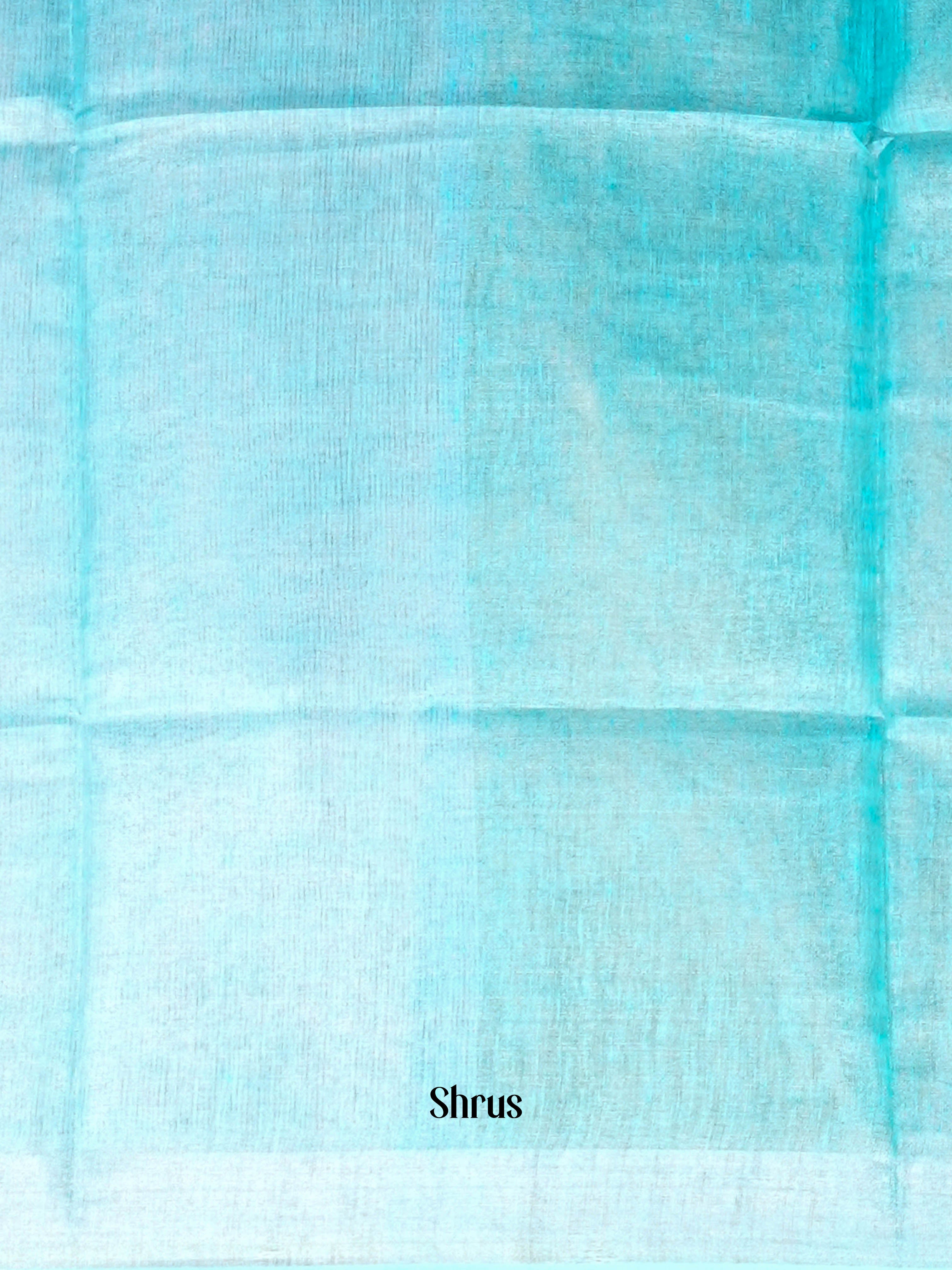 Green & Blue - Linen Saree - Shop on ShrusEternity.com