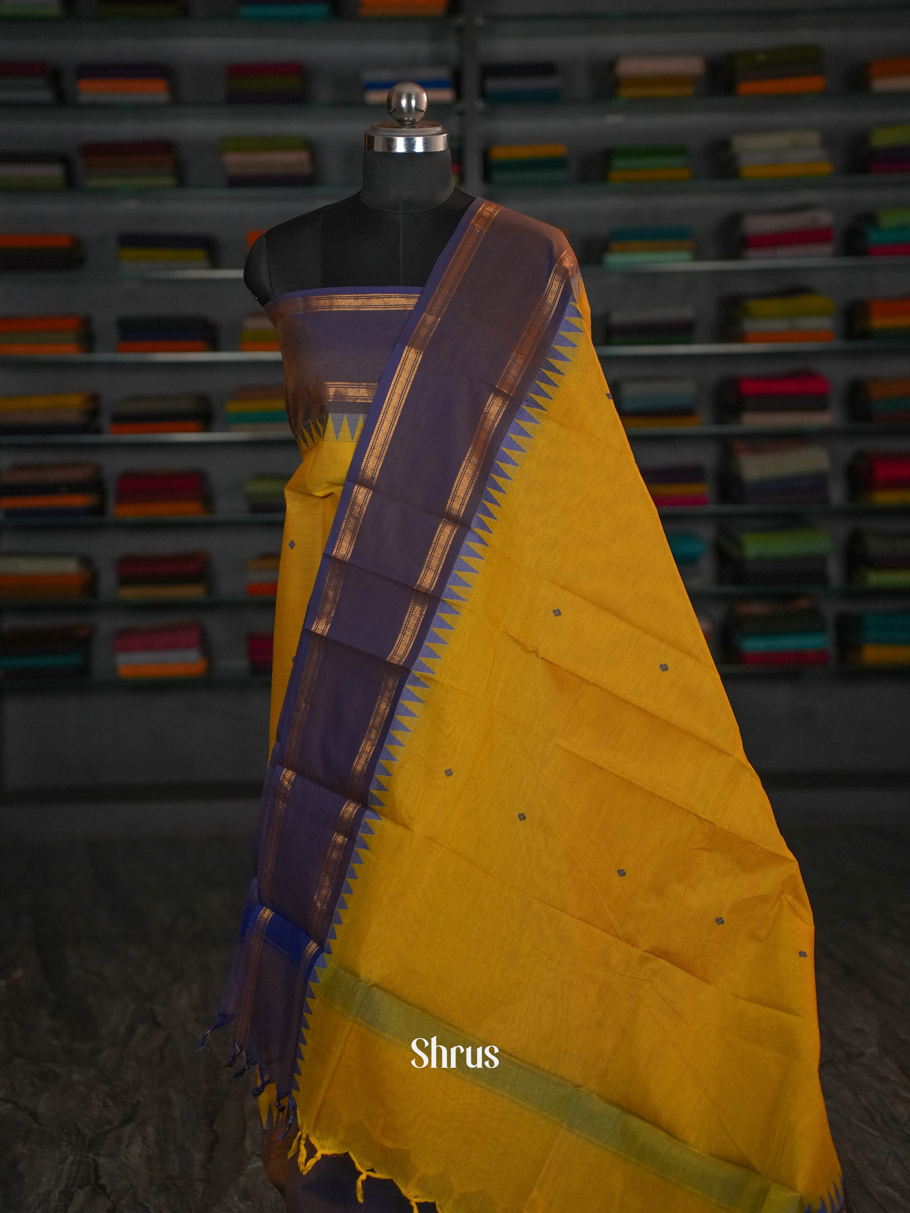 Mustard & Indigo - chettinad top & dupatta combo - Shop on ShrusEternity.com