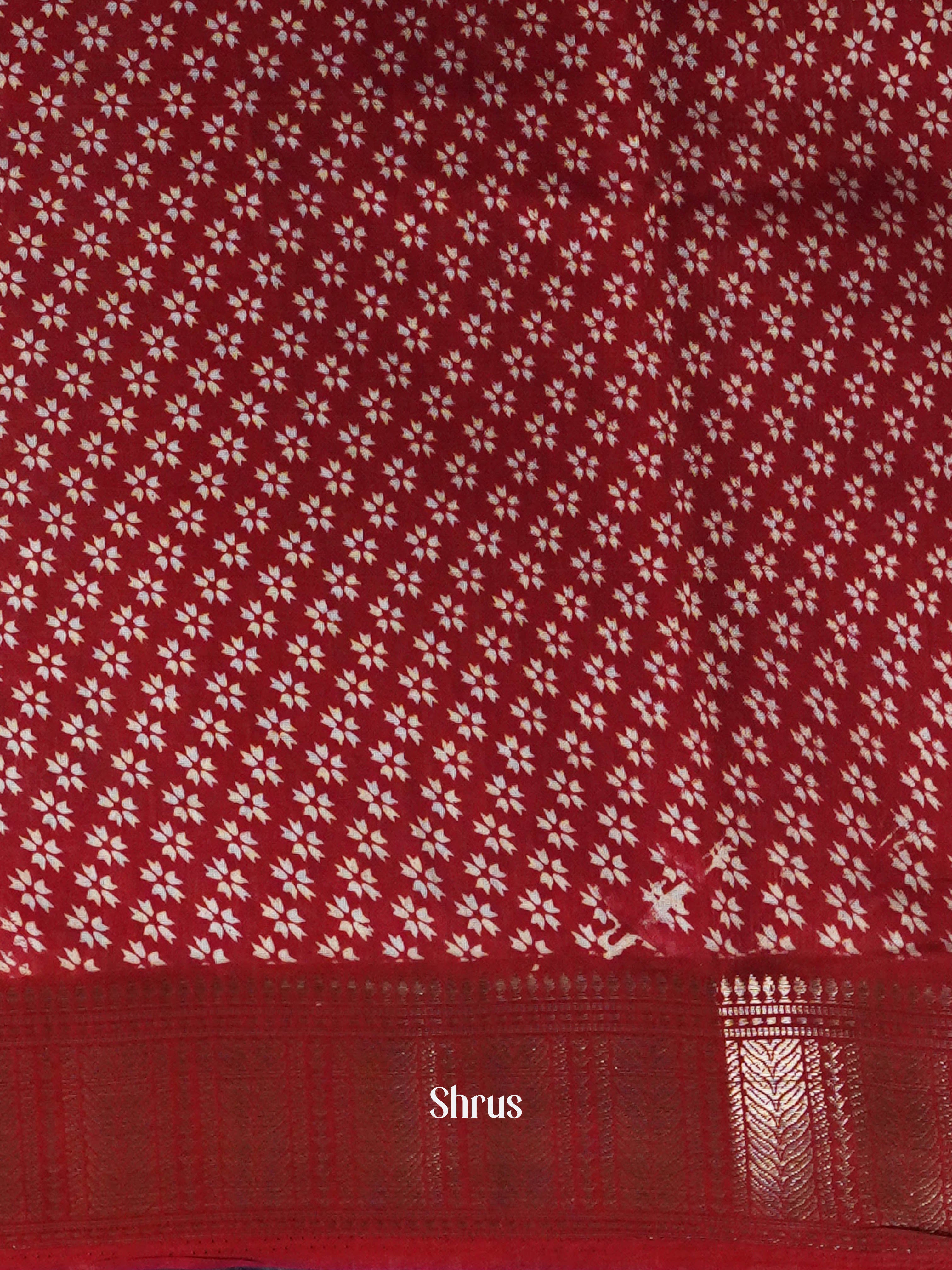 Black & Maroon - Art Modal Saree - Shop on ShrusEternity.com