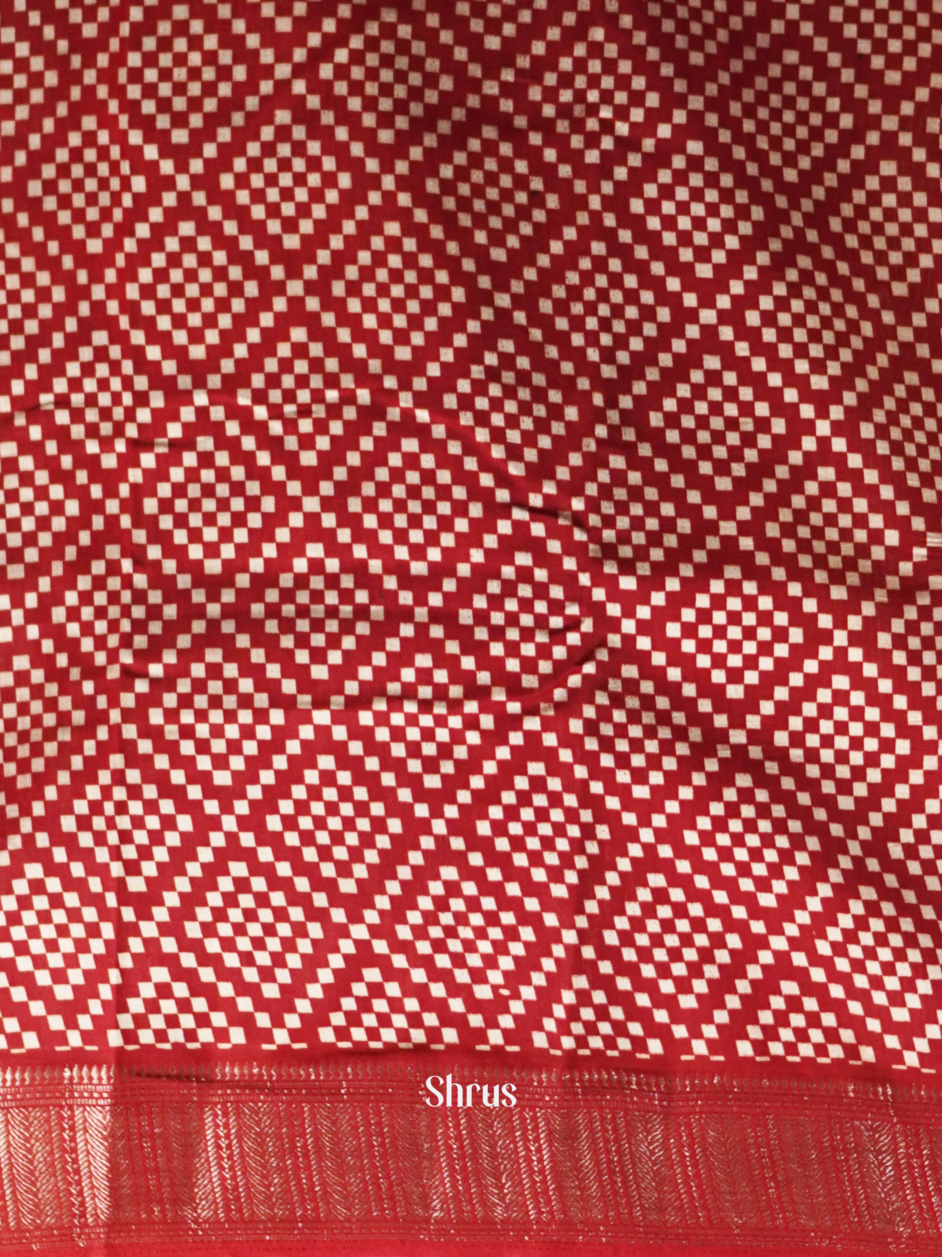 Black & Red - Art Modal Saree - Shop on ShrusEternity.com