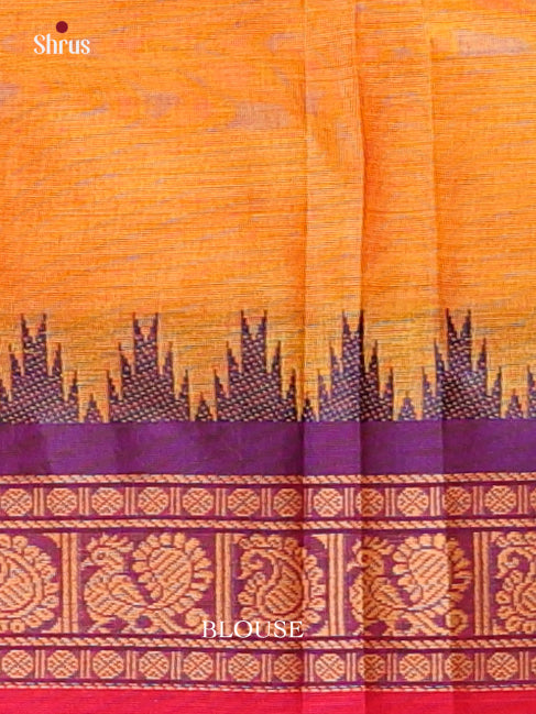 Orange & Purple - Chettinad Cotton Saree - Shop on ShrusEternity.com