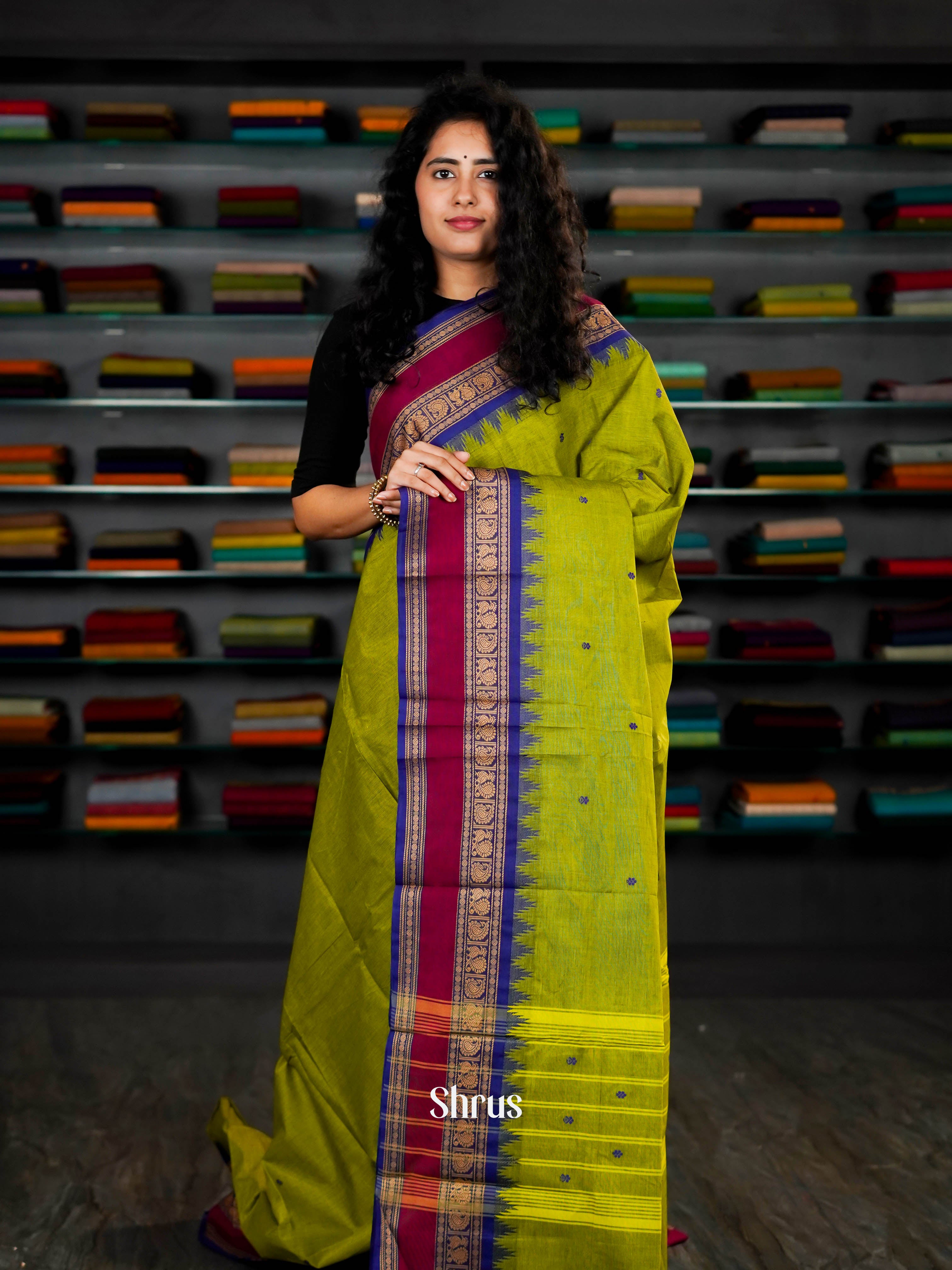 Green & Magenta - Chettinad Cotton - Shop on ShrusEternity.com