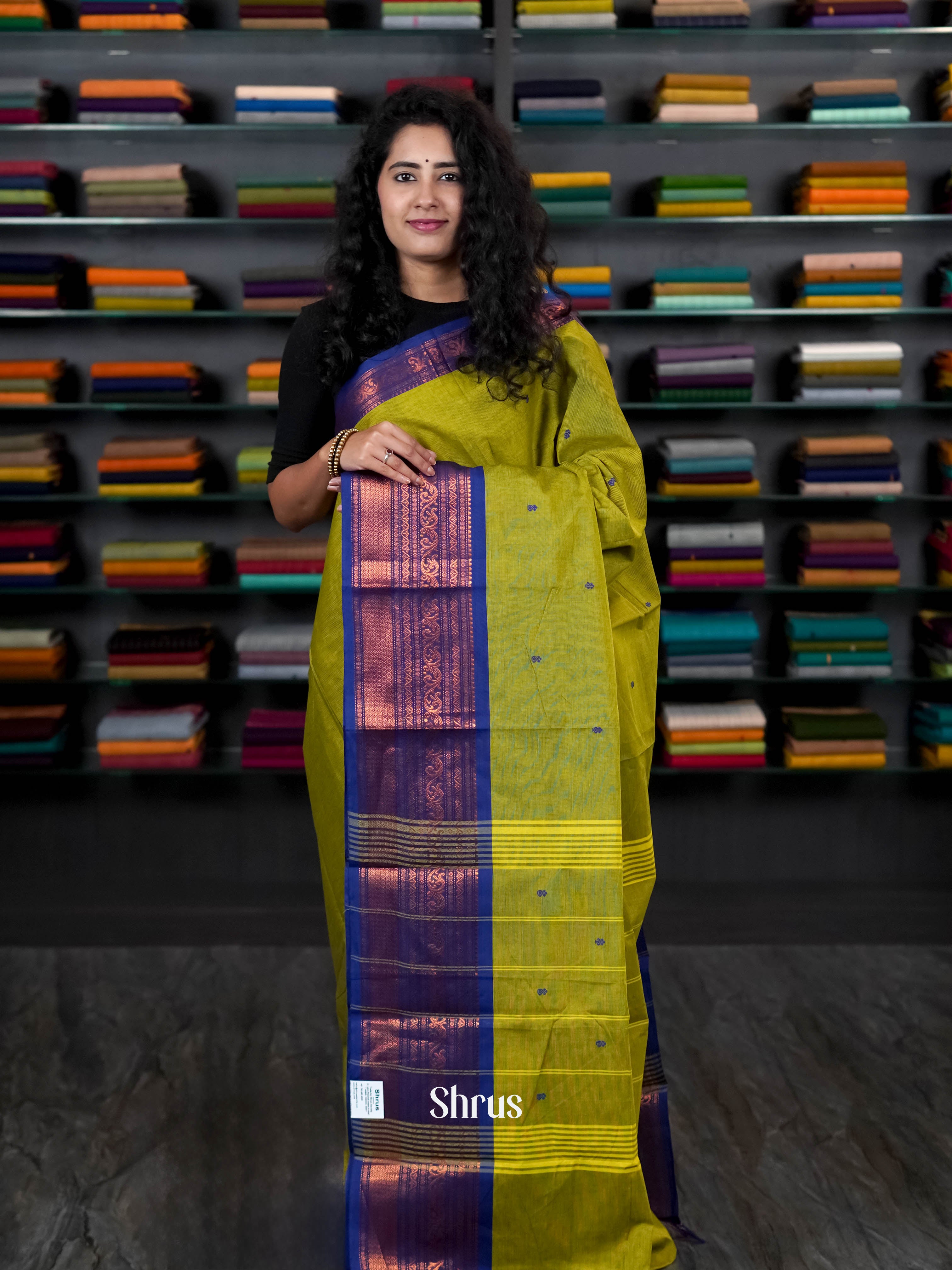 Green & Blue - Chettinad Cotton Saree - Shop on ShrusEternity.com