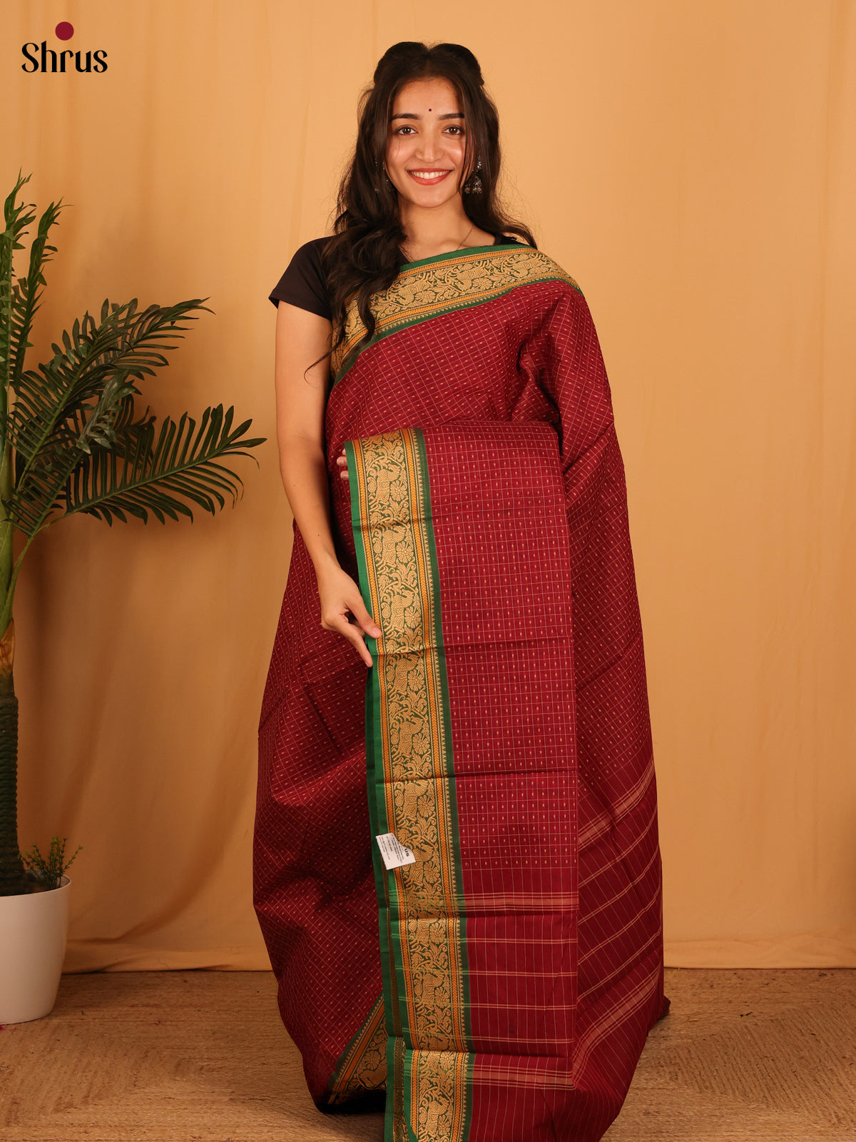 CHS24105 - Chettinad Cotton Saree - Shop on ShrusEternity.com