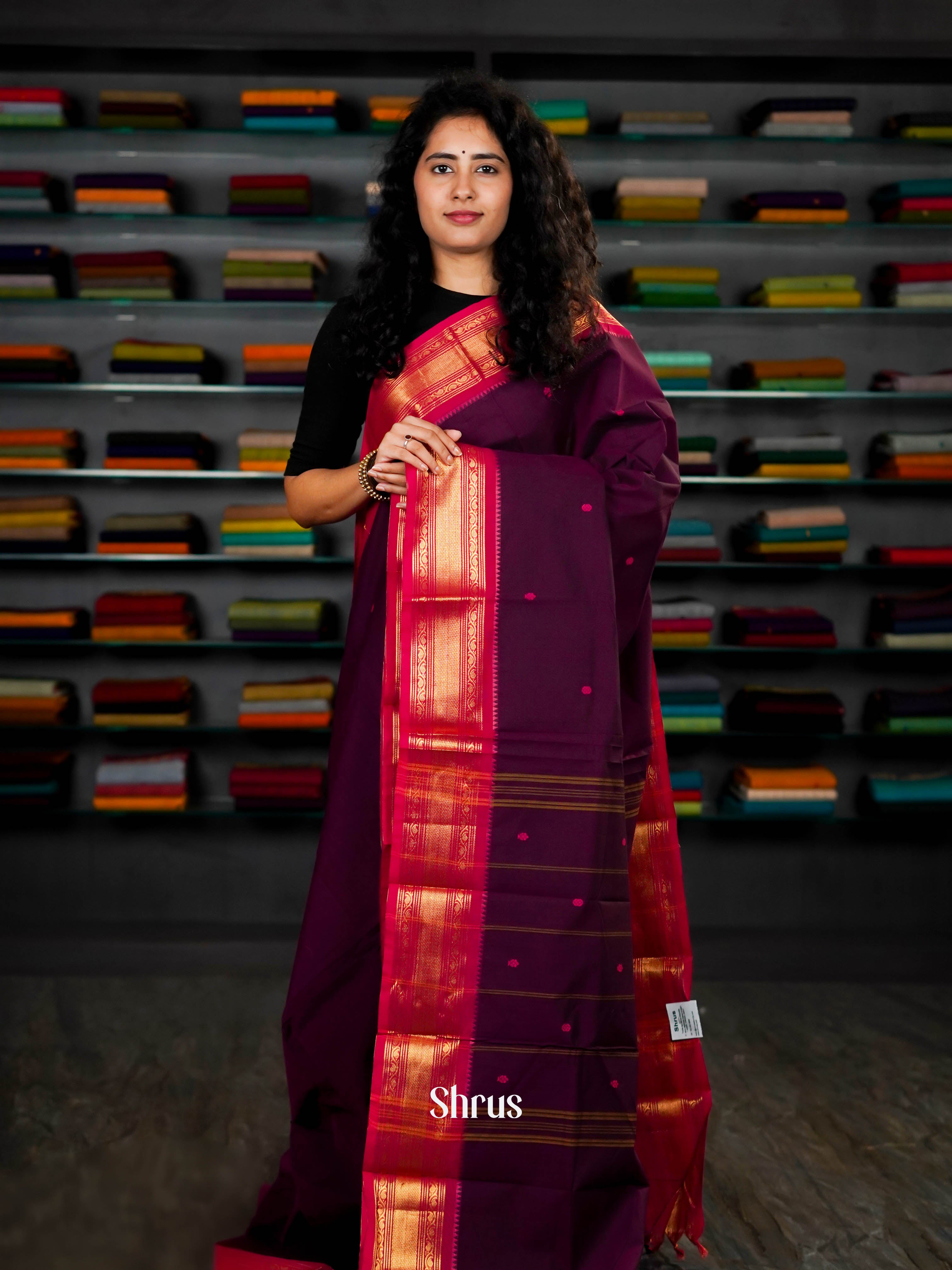 Violet & Pink - Chettinad Cotton - Shop on ShrusEternity.com