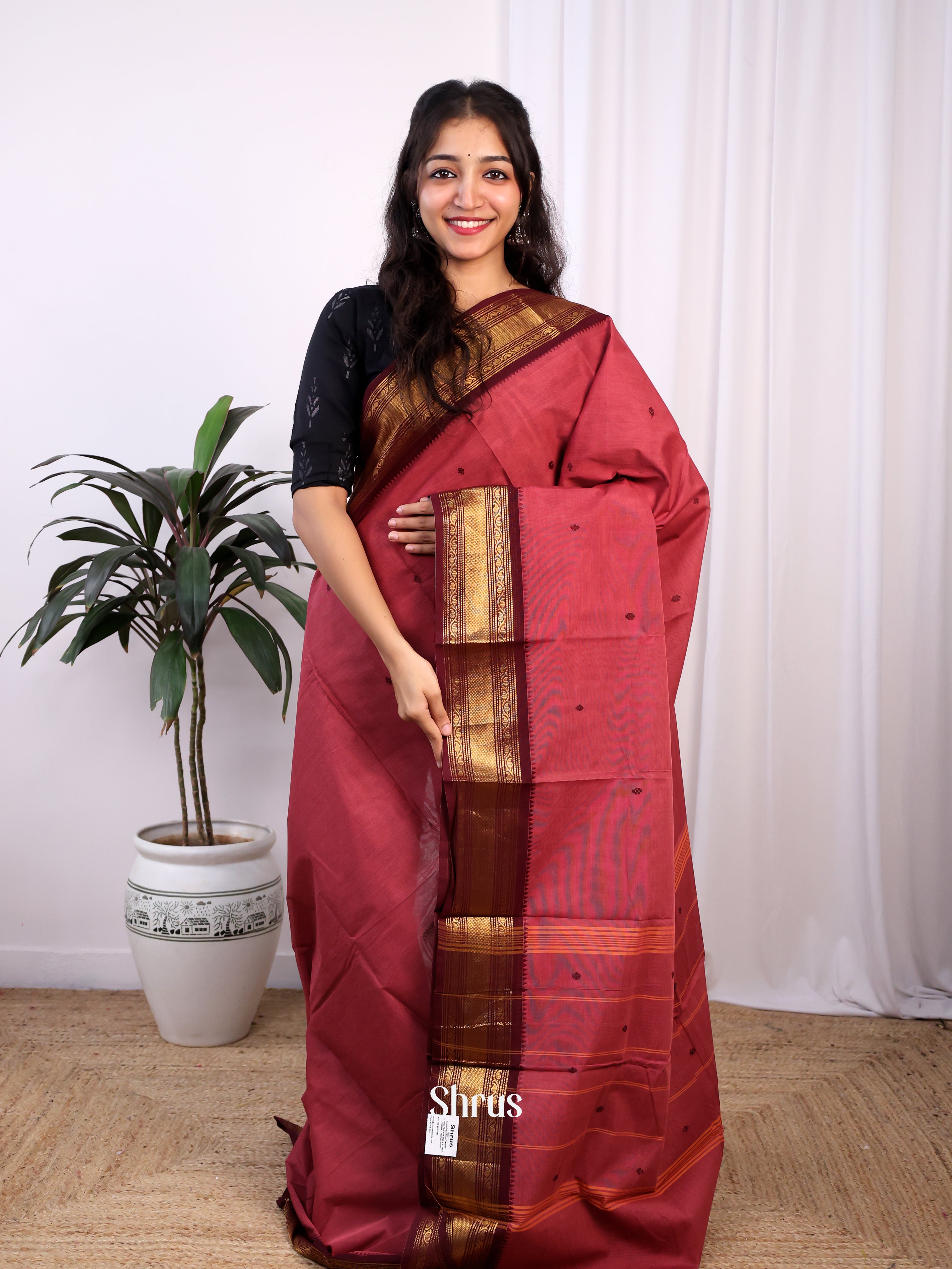 CHS24159 - Chettinad Cotton Saree - Shop on ShrusEternity.com