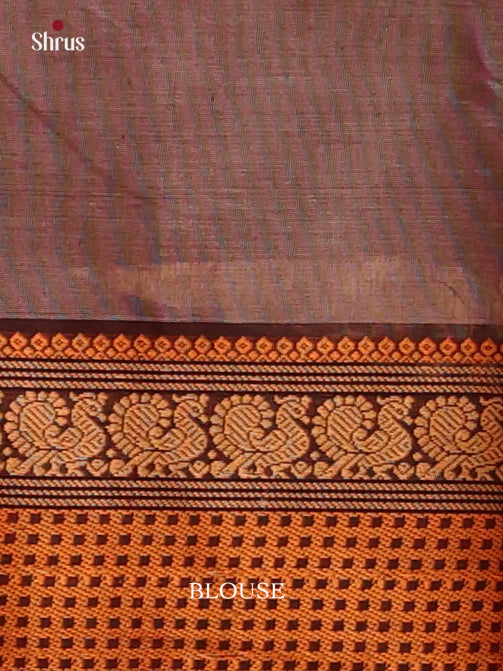 Brown - Chettinad Cotton Saree - Shop on ShrusEternity.com