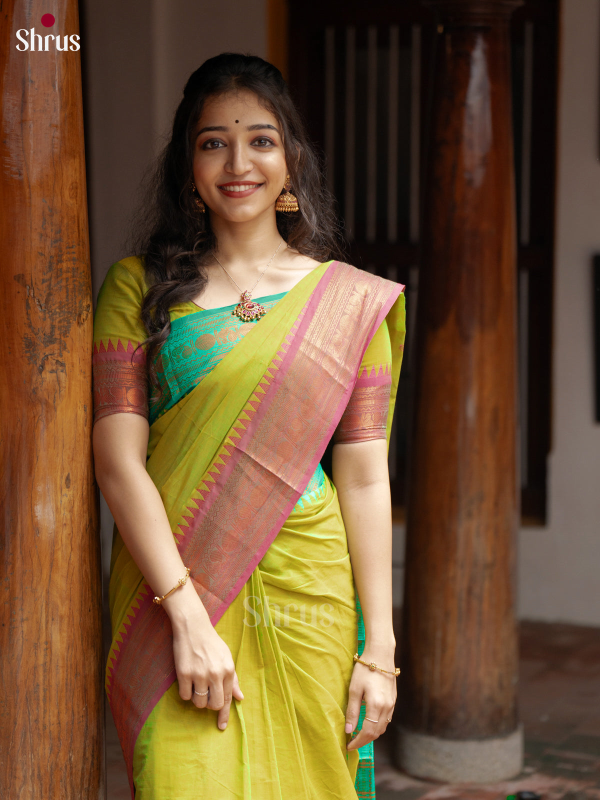 CHS24170 - Chettinad Cotton Saree - Shop on ShrusEternity.com