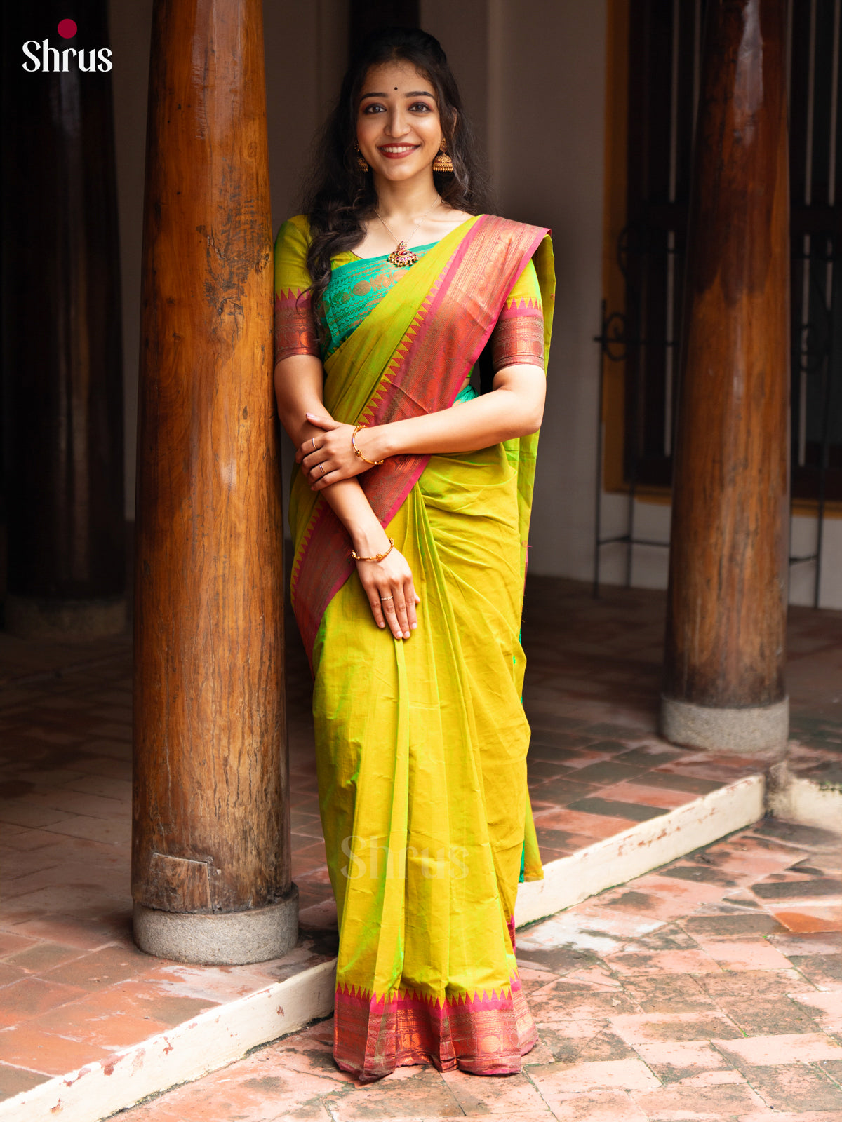 CHS24170 - Chettinad Cotton Saree - Shop on ShrusEternity.com