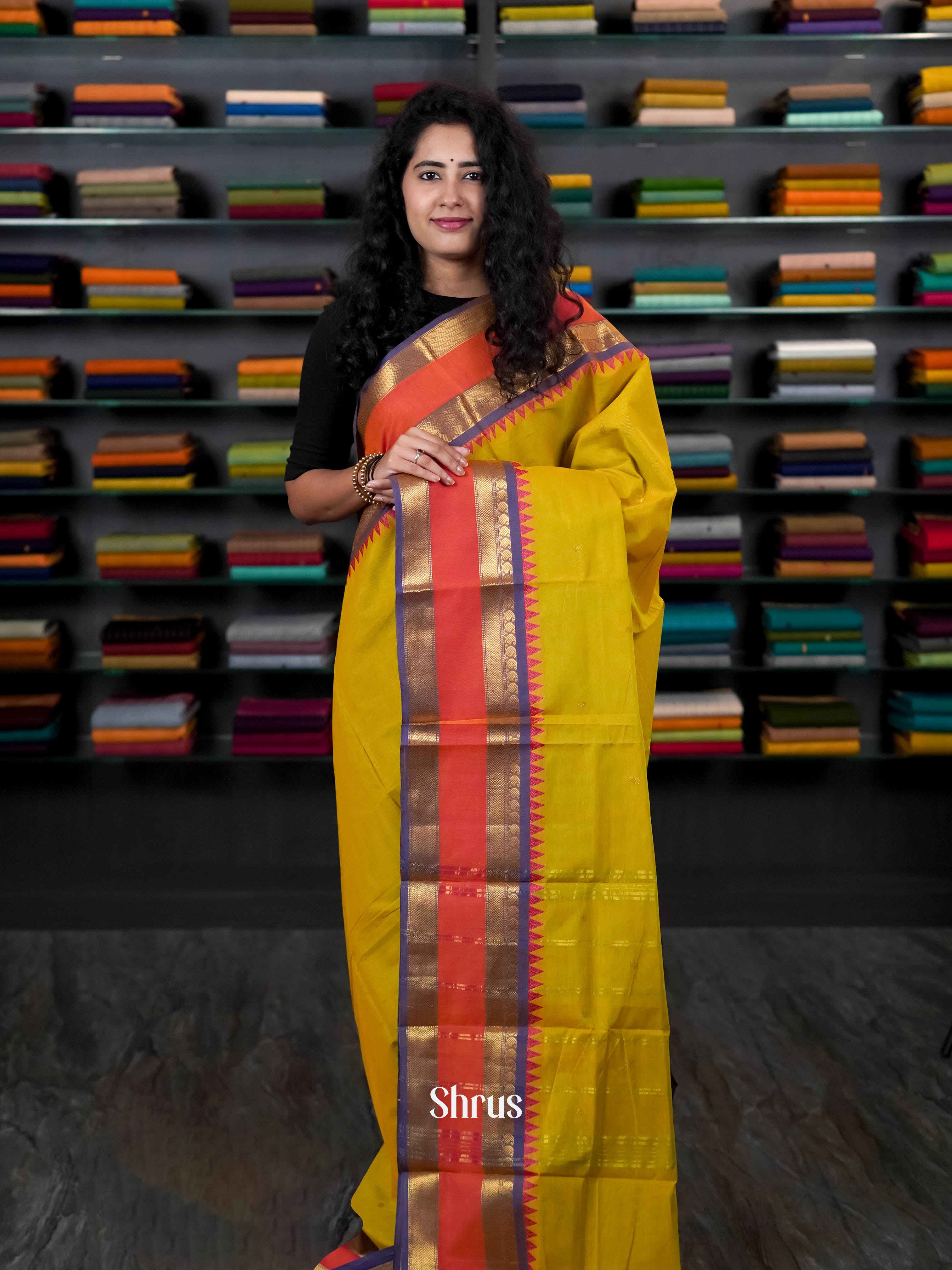 Green & Purple- Chettinad Cotton Saree - Shop on ShrusEternity.com