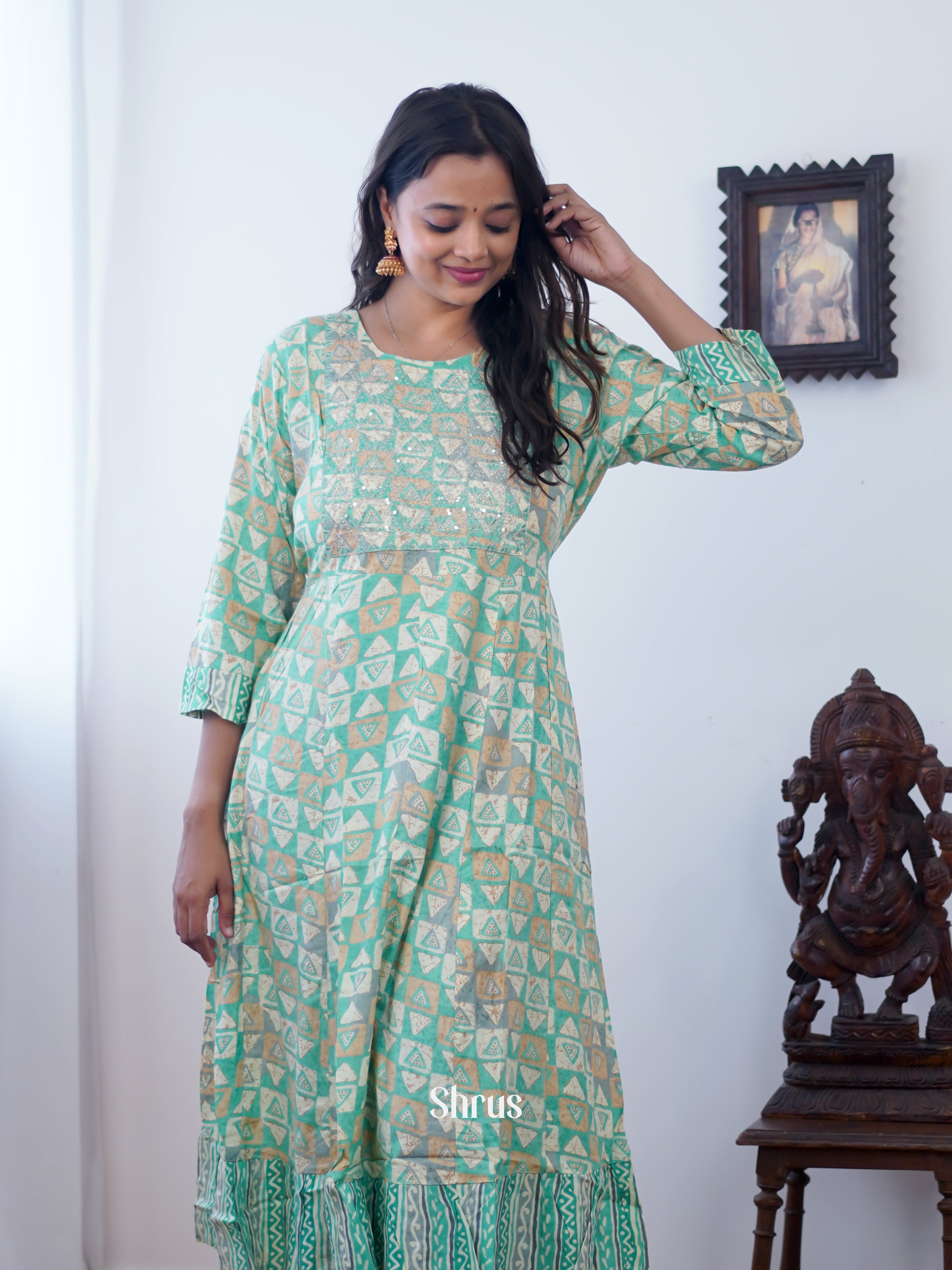 Green - Readymade Suits - Shop on ShrusEternity.com