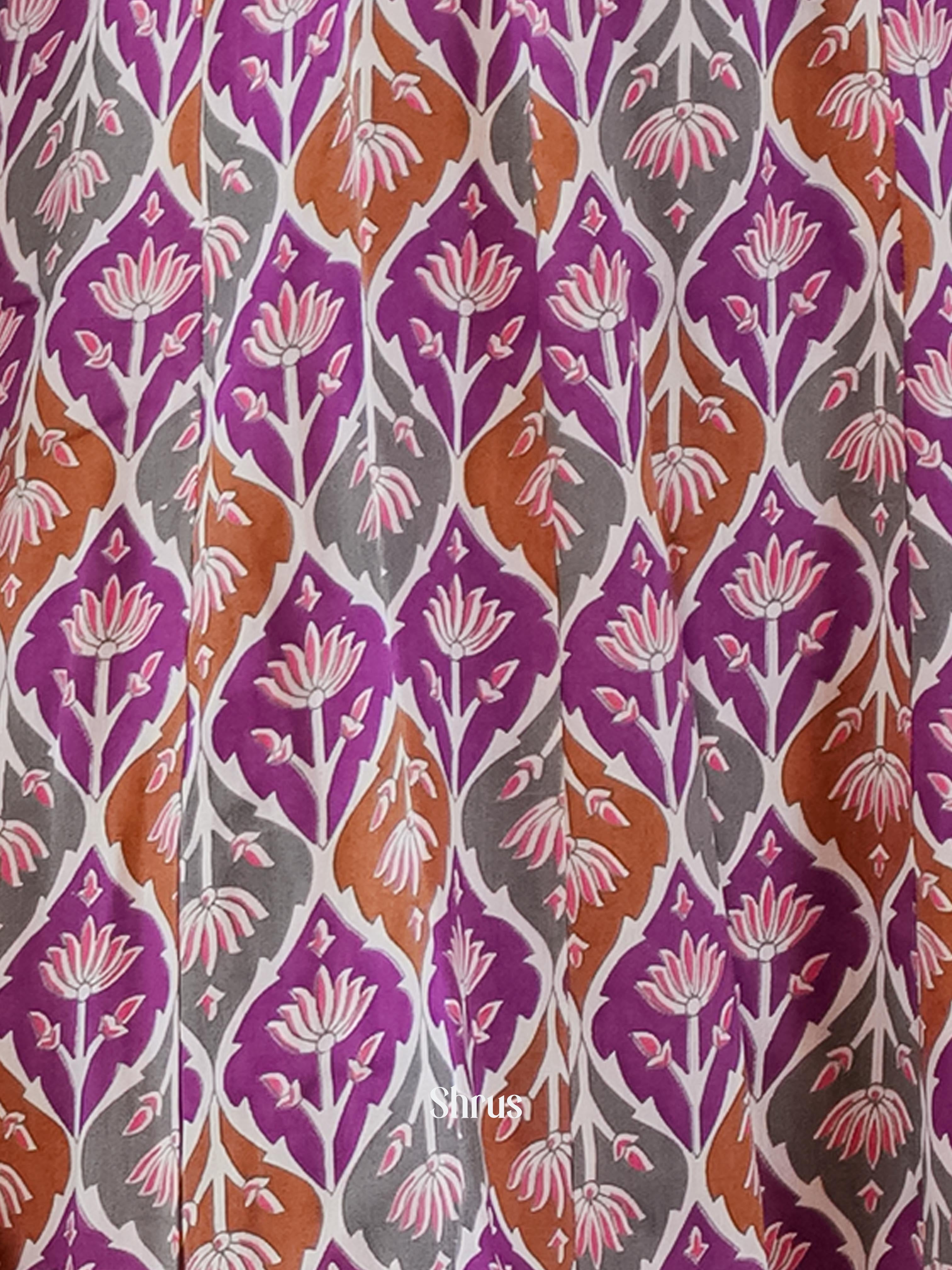 Purple- Readymade Kurti - Shop on ShrusEternity.com