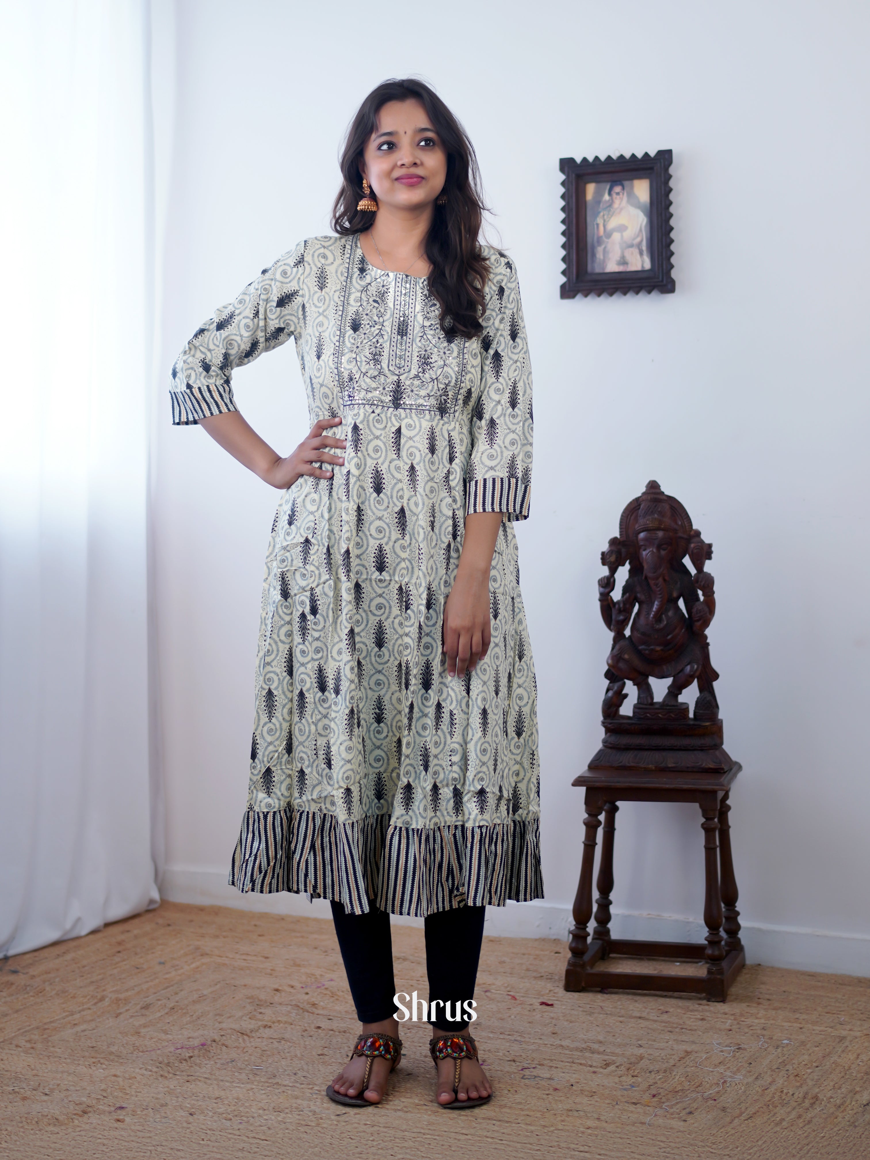 Cream & Black - Readymade Suits - Shop on ShrusEternity.com