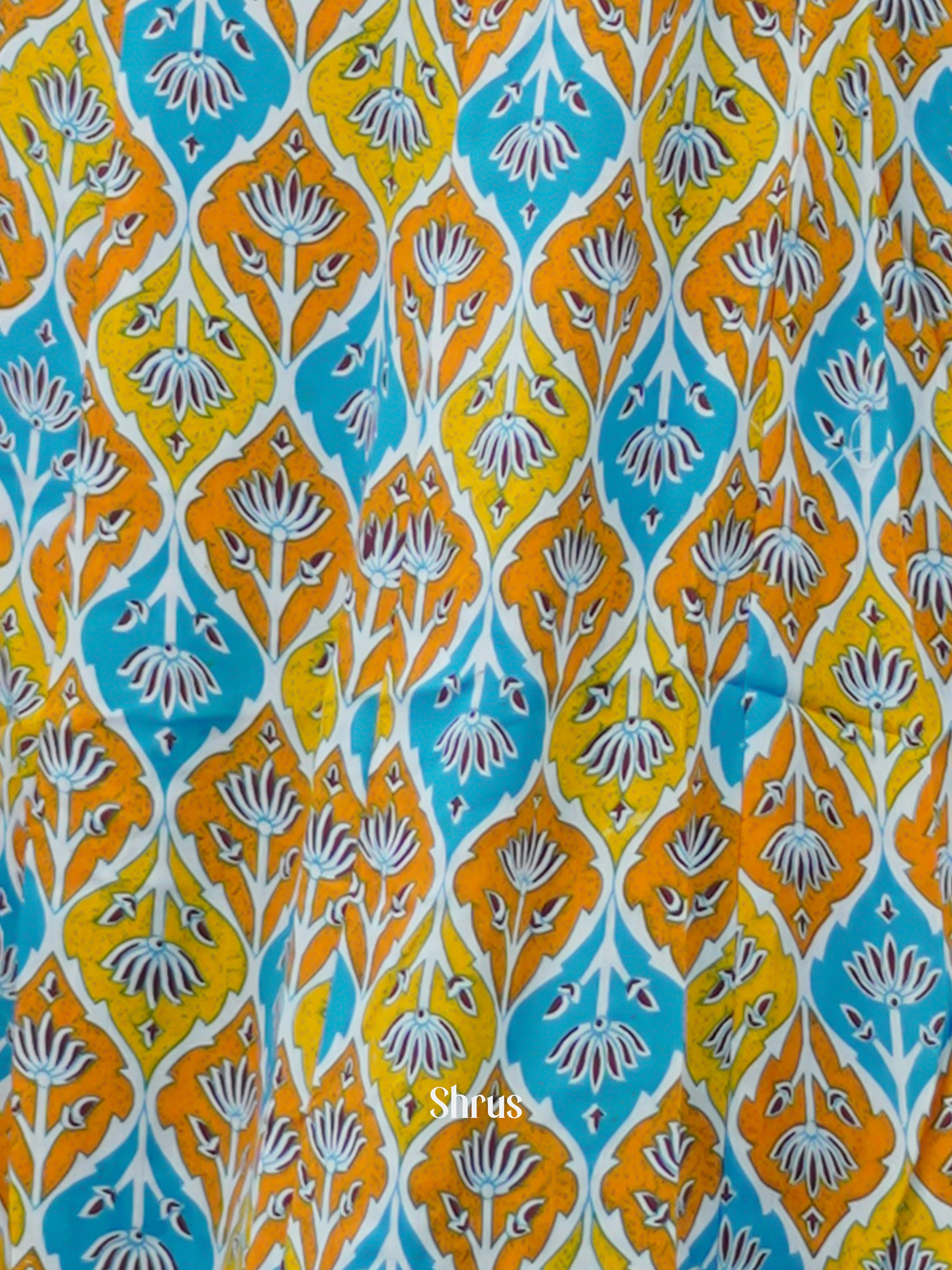 Brown & Blue - Readymade Kurti - Shop on ShrusEternity.com