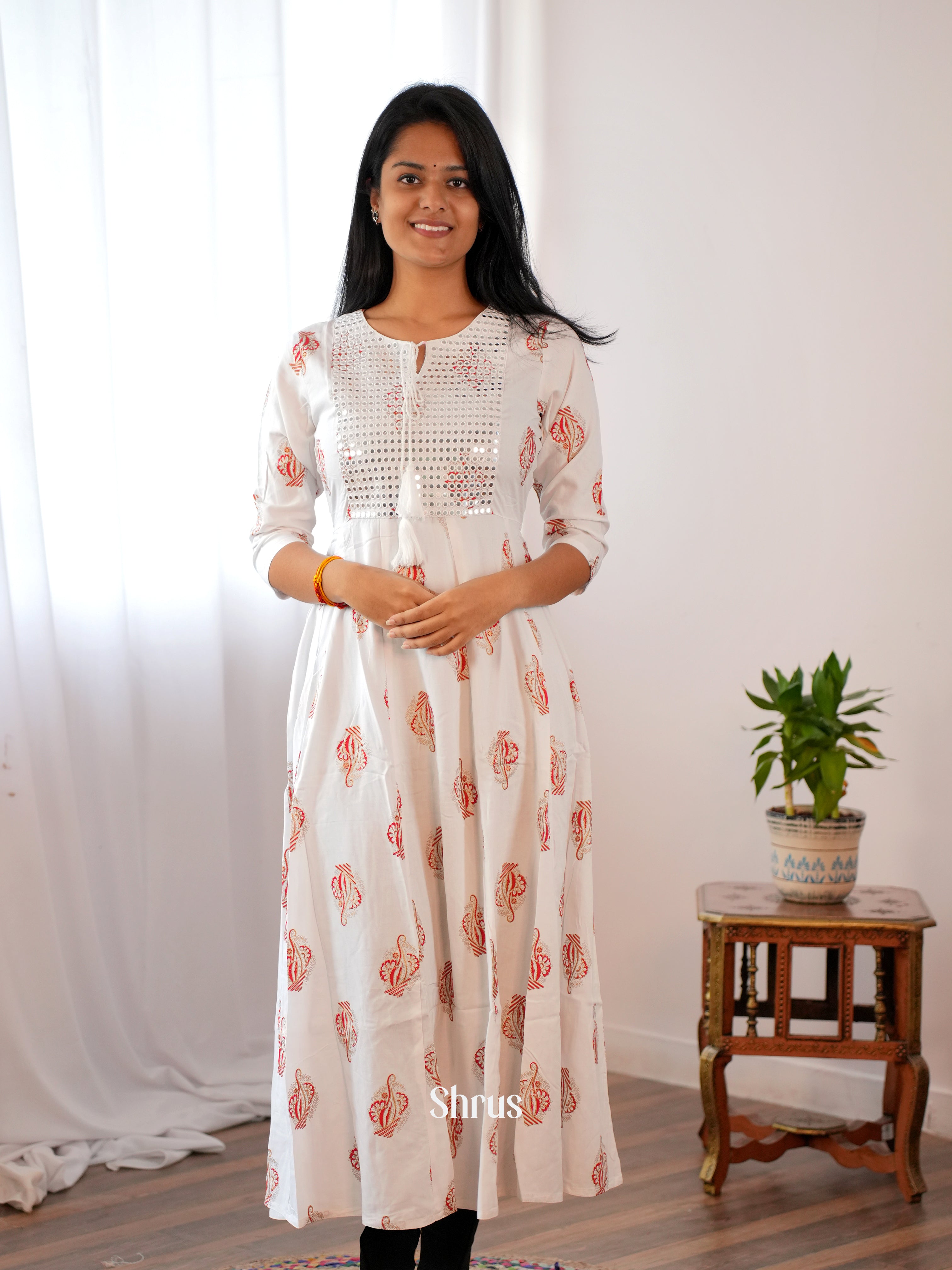 White - Readymade Kurti - Shop on ShrusEternity.com